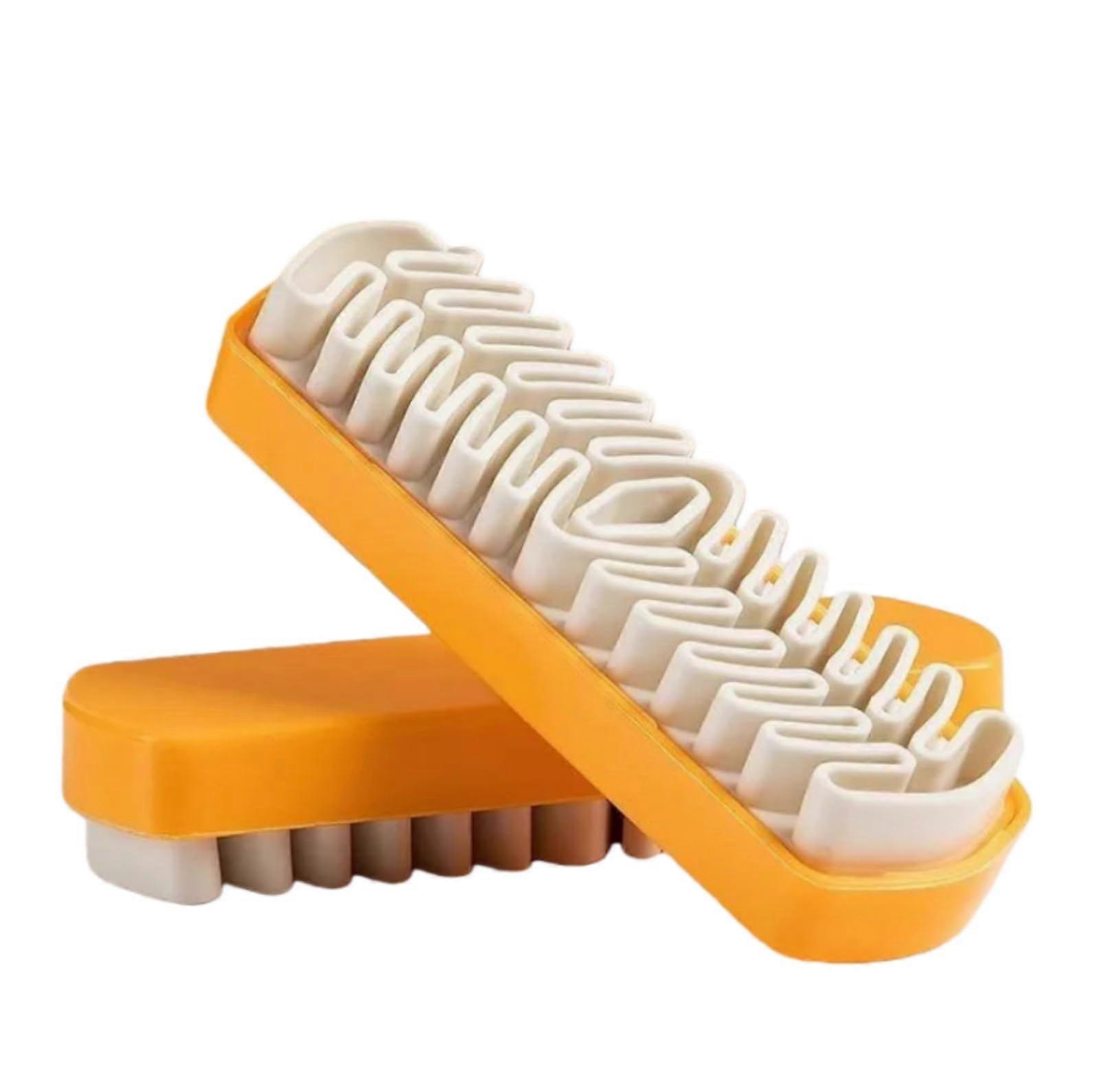 Suede Shoe Brush Set of 2 with Soft Bristles and Rubber Crepe for Cleaning Suede Nubuck Boots Jackets