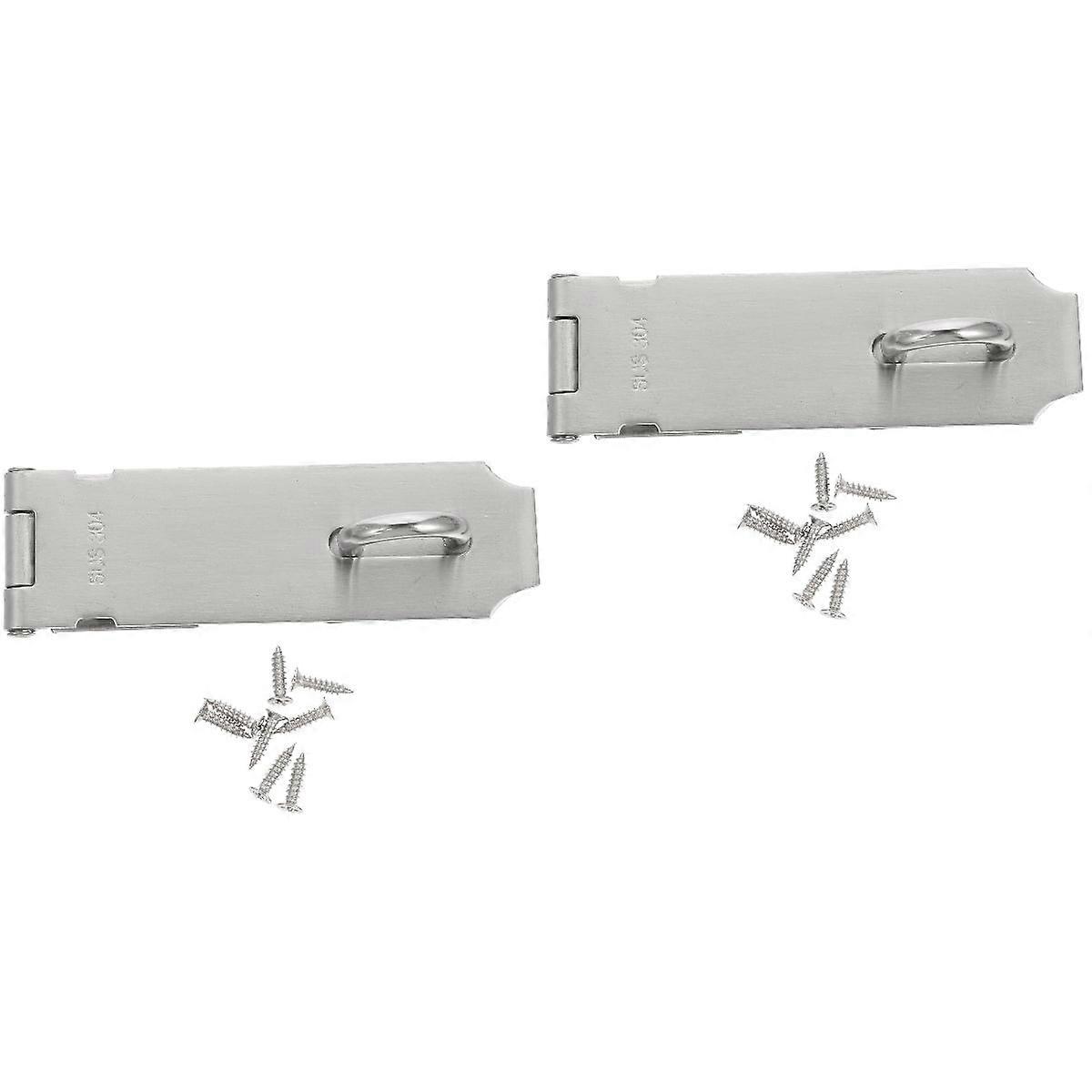 Door Lock 2 Sets Locks Hasp Latch Latches Security 304 Stainless Steel