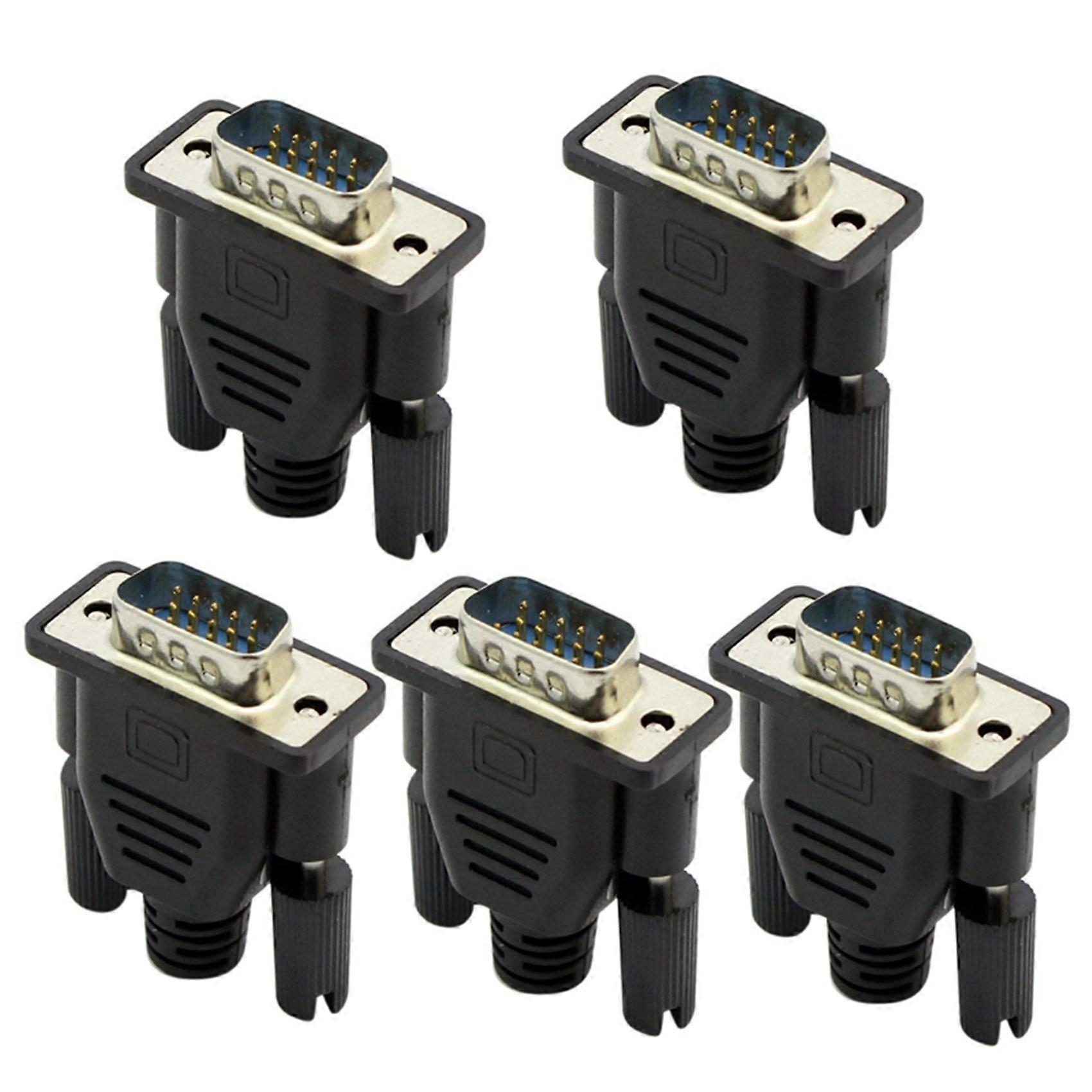 5X VGA Virtual Display Adapter Male Dummy Plug EDID Headless Ghost Emulator Lock Plate