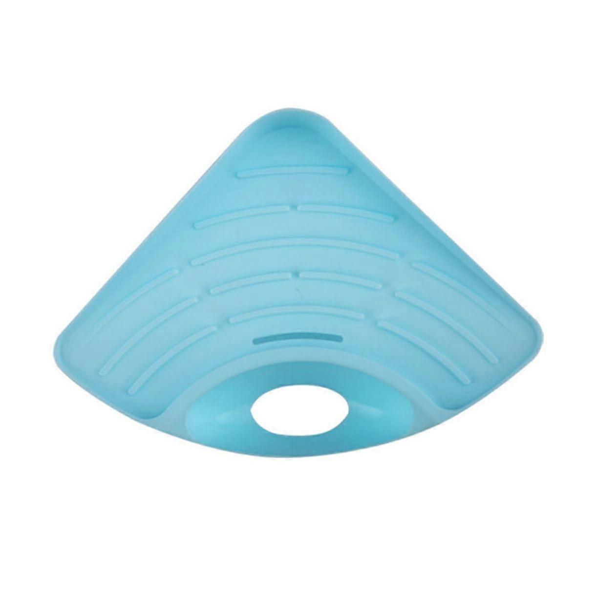 Triangle Sink Sponge Holder with Fast Drain Non Slip Design for Kitchen Soap and Dish Storage