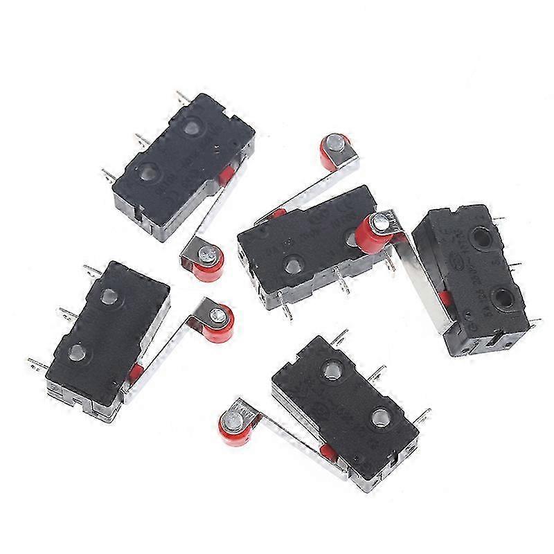 10 Pieces Mini 3-Pin Tact Switch KW11-3Z 5A 250V Limit Switch With Wheel