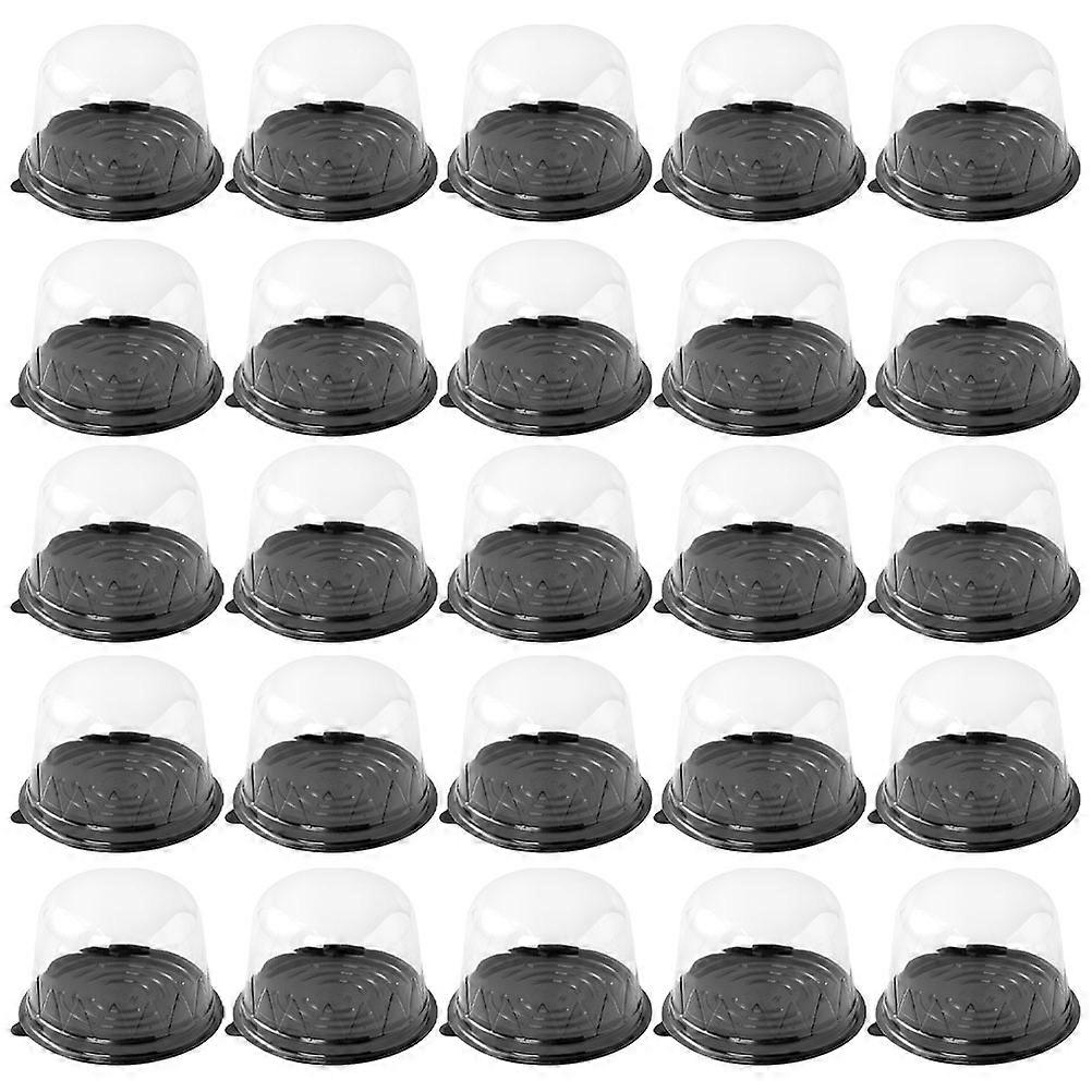 Mini Cake Packaging Boxes 200 Pcs Moon Cake Holders Bakery Display Rectangular Black Food Protection