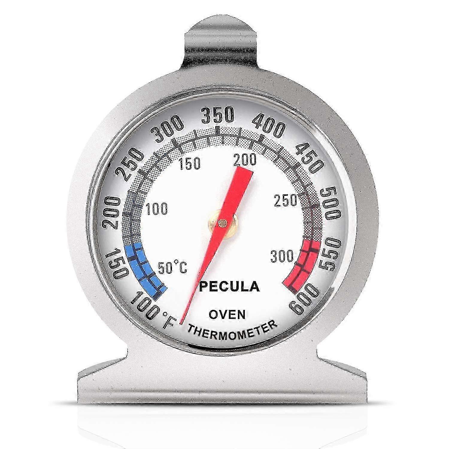 Oven Thermometer Suitable for Various Cooking Methods from 50-300°C/100-600°F for Grilling, Frying, and Smoking