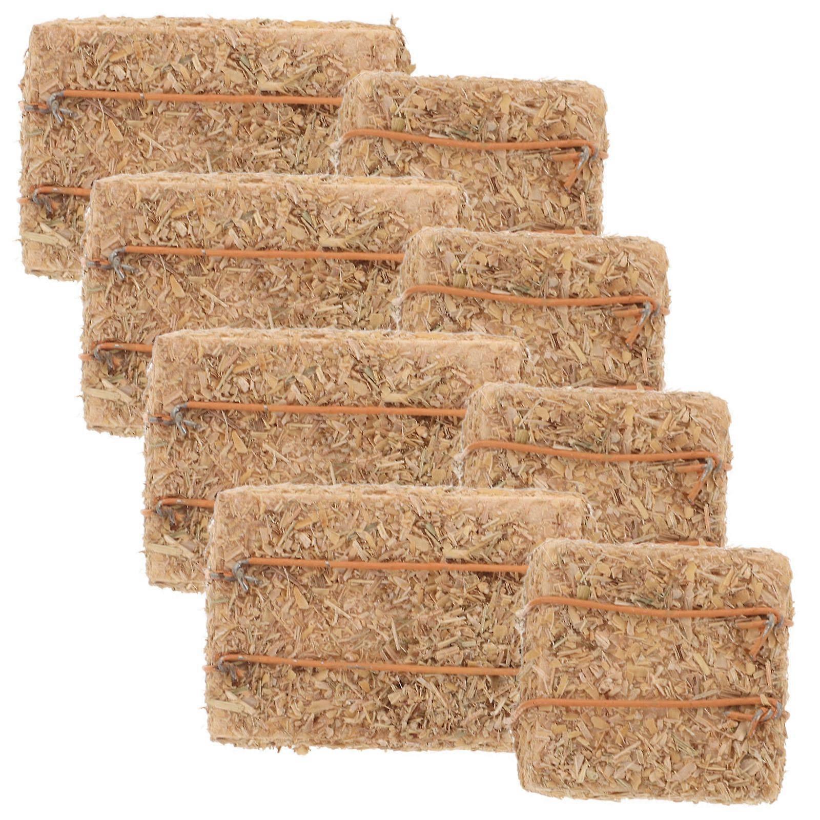 Mini Hay Bales Set 8Pcs Dollhouse Accessories Ideal For Scene Enhancing Mini Landscape With Unique Visual Effect