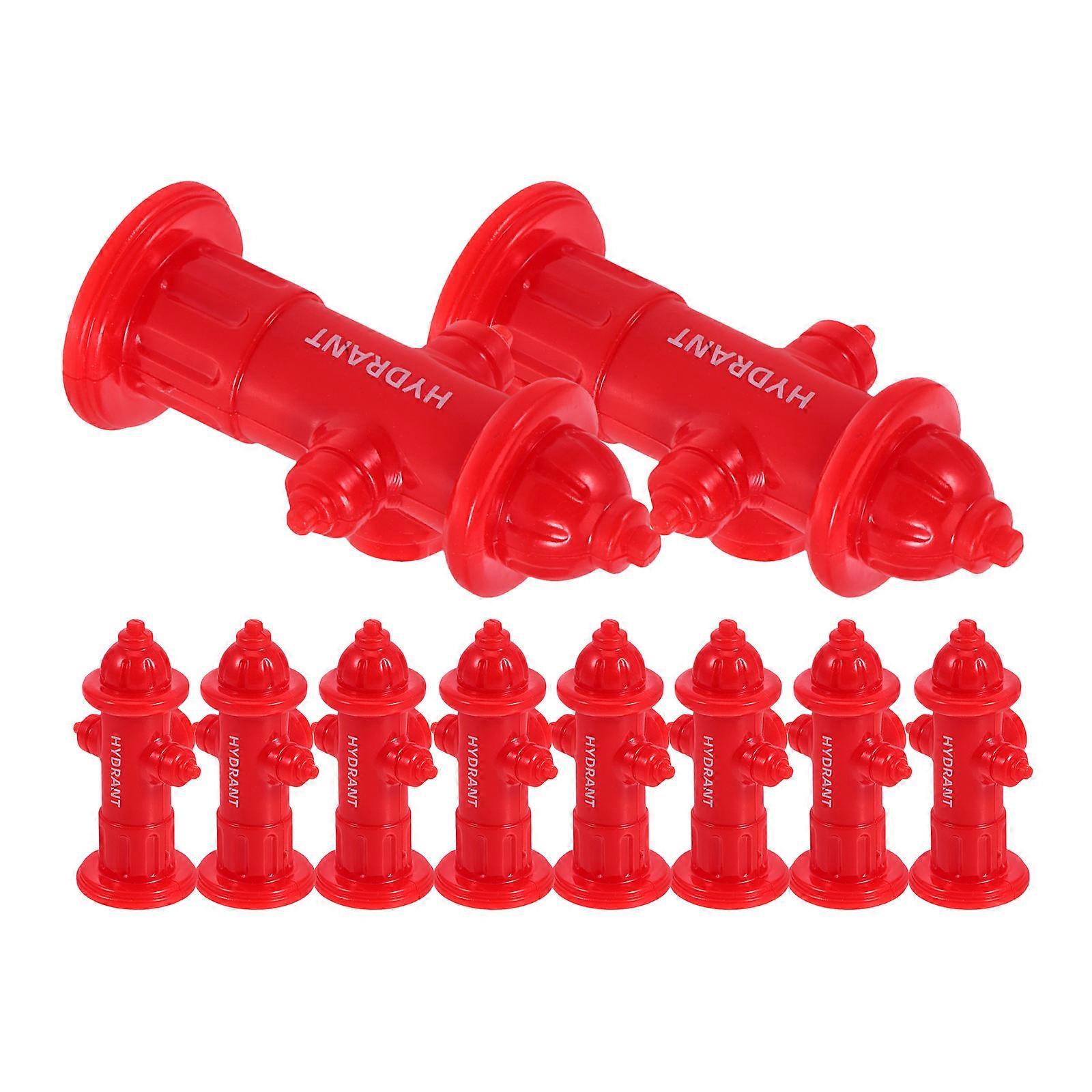 Red Fire Hydrant Miniature Craft Decoration for Garden Decor 20Pcs