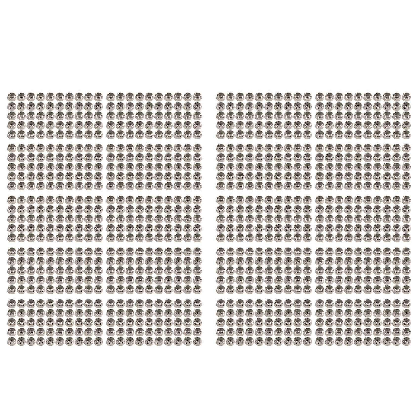 1000Pcs M2 Zinc Plated Self-Locking Nylon Insert Hex Lock Nuts