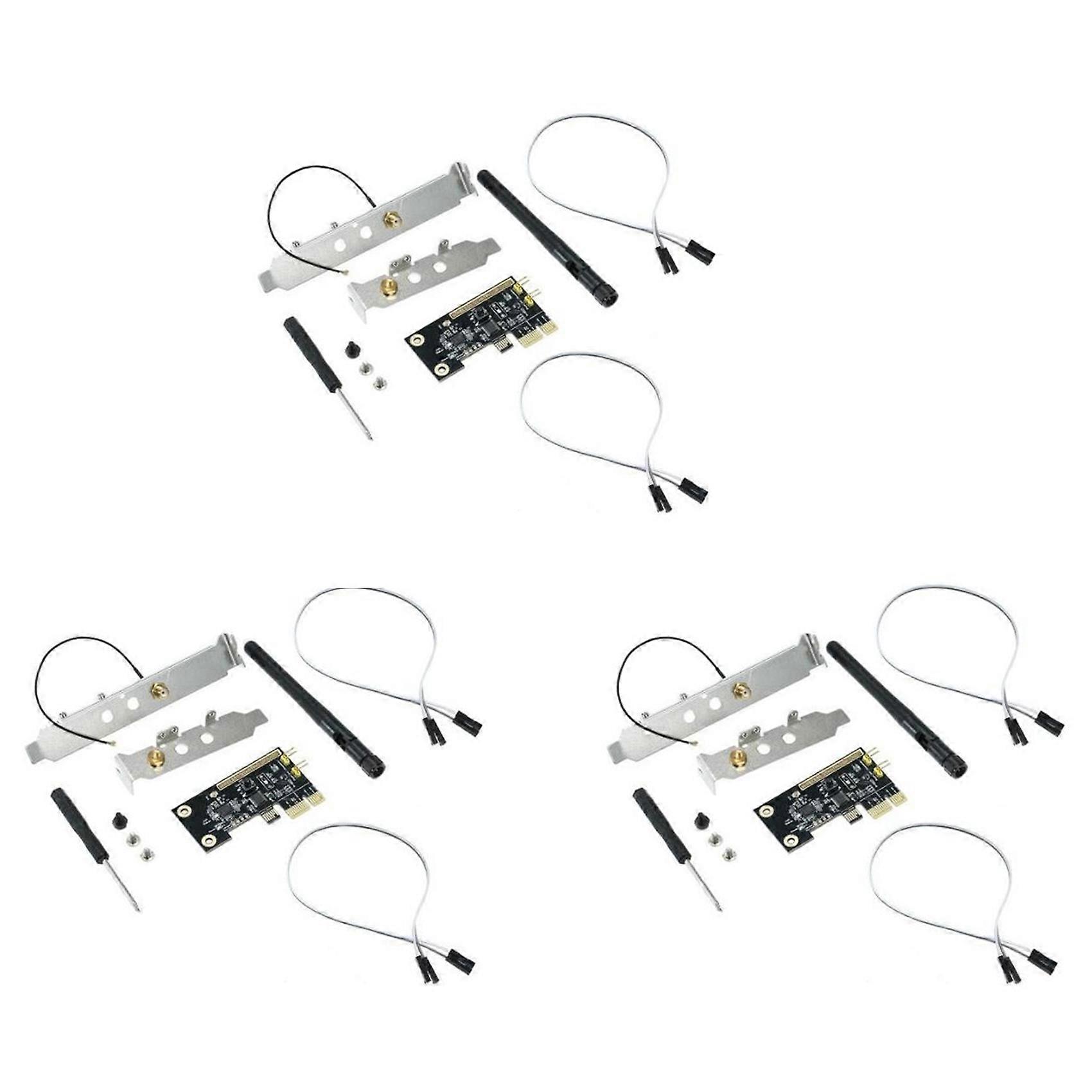 3X WiFi Wireless Smart Switch Relay Module Mini PCI-E Desktop Switch Card Restart Switch Turn on/OFF PC Remote Control