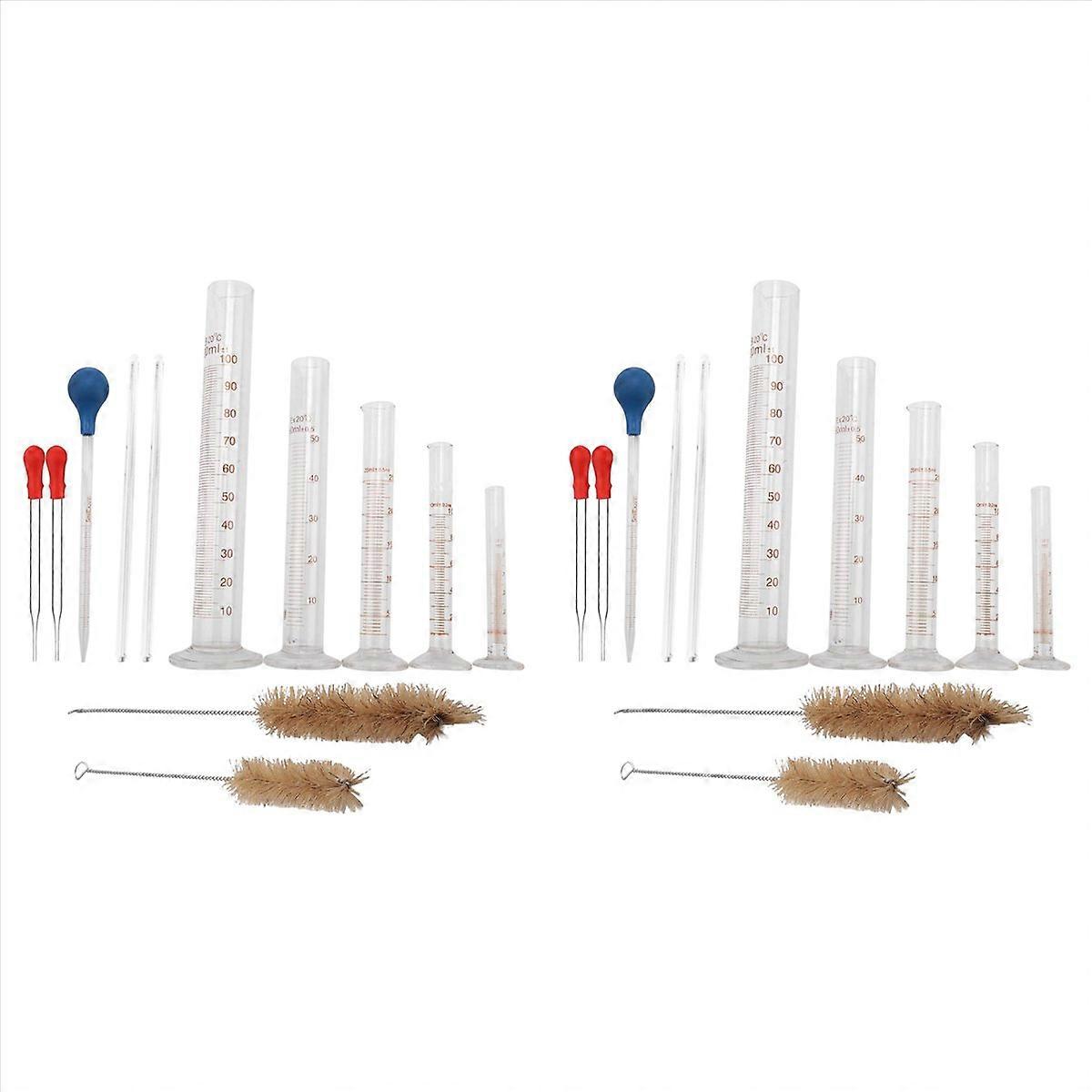 Glass Measuring Cylinders in with Pipettes/Stirring Rods/Clean Brush