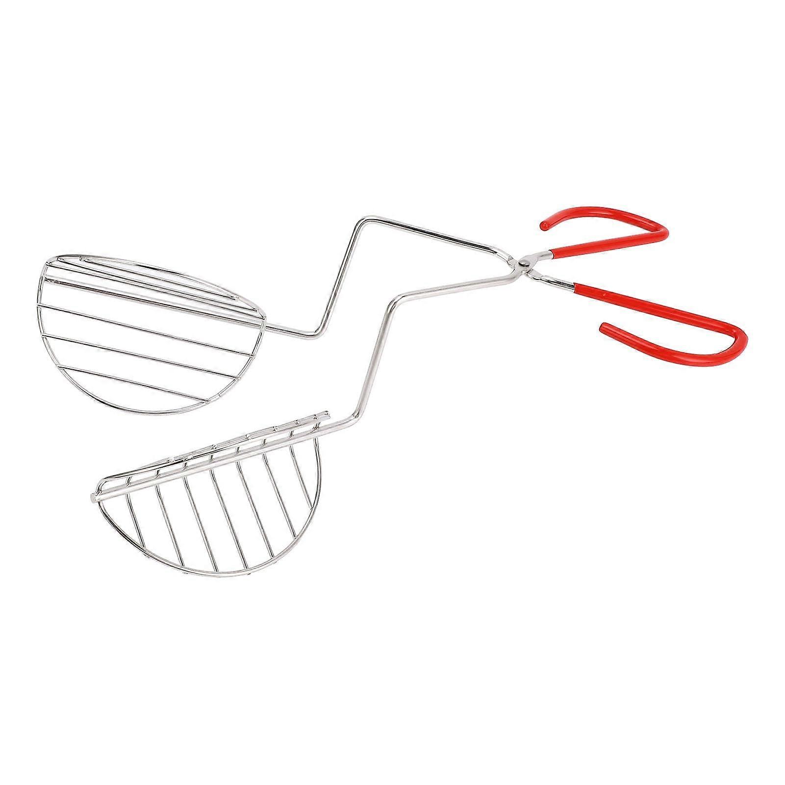 Stainless Steel Taco Frying Tongs with HeatResistant Grip, VShaped Shell Maker for Crispy Tortillas