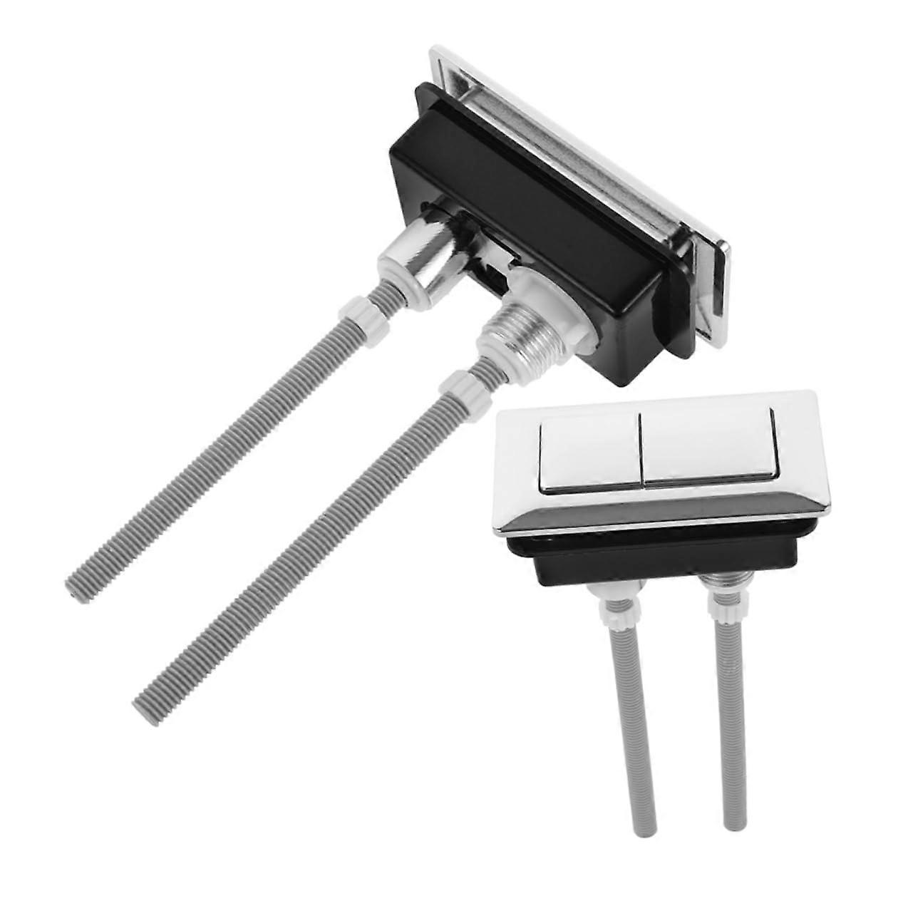 Universal Dual Flush Toilet Button Replacement, WaterSaving ABS Push for Cistern, 2pcs