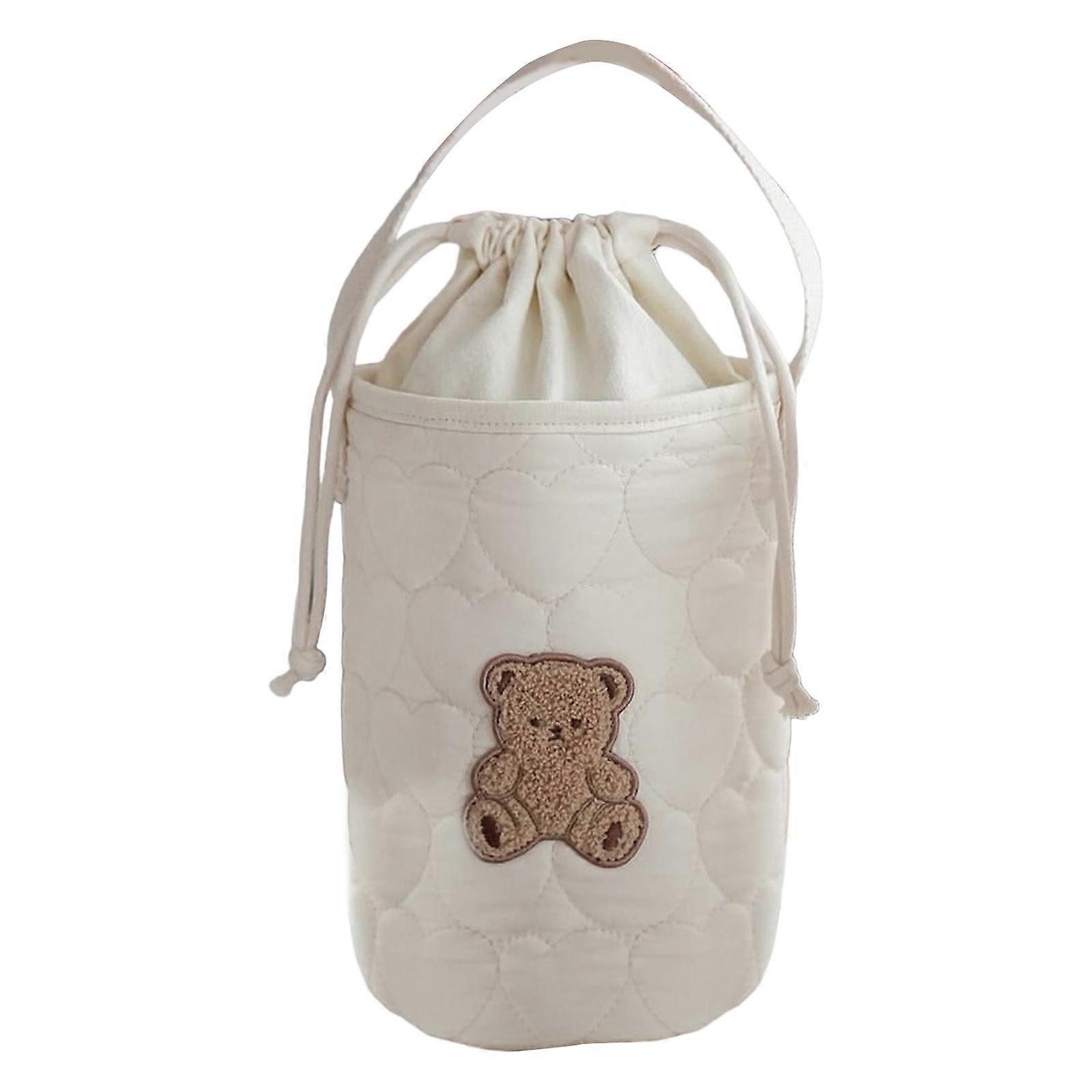 Portable Stroller Organizer Bag Large Capacity Drawstring Bucket Bag for Bottles Travel Friendly Baby Pram Accessory Multicolor