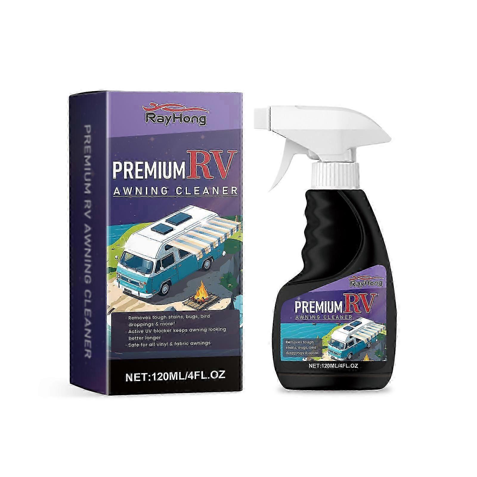 RV Awning Cleaner  Powerful Stain  Dirt Remover, Gentle on Fabrics, Restores Vibrant Colors  Extends Lifespan  120ml Compact  Easy to Use