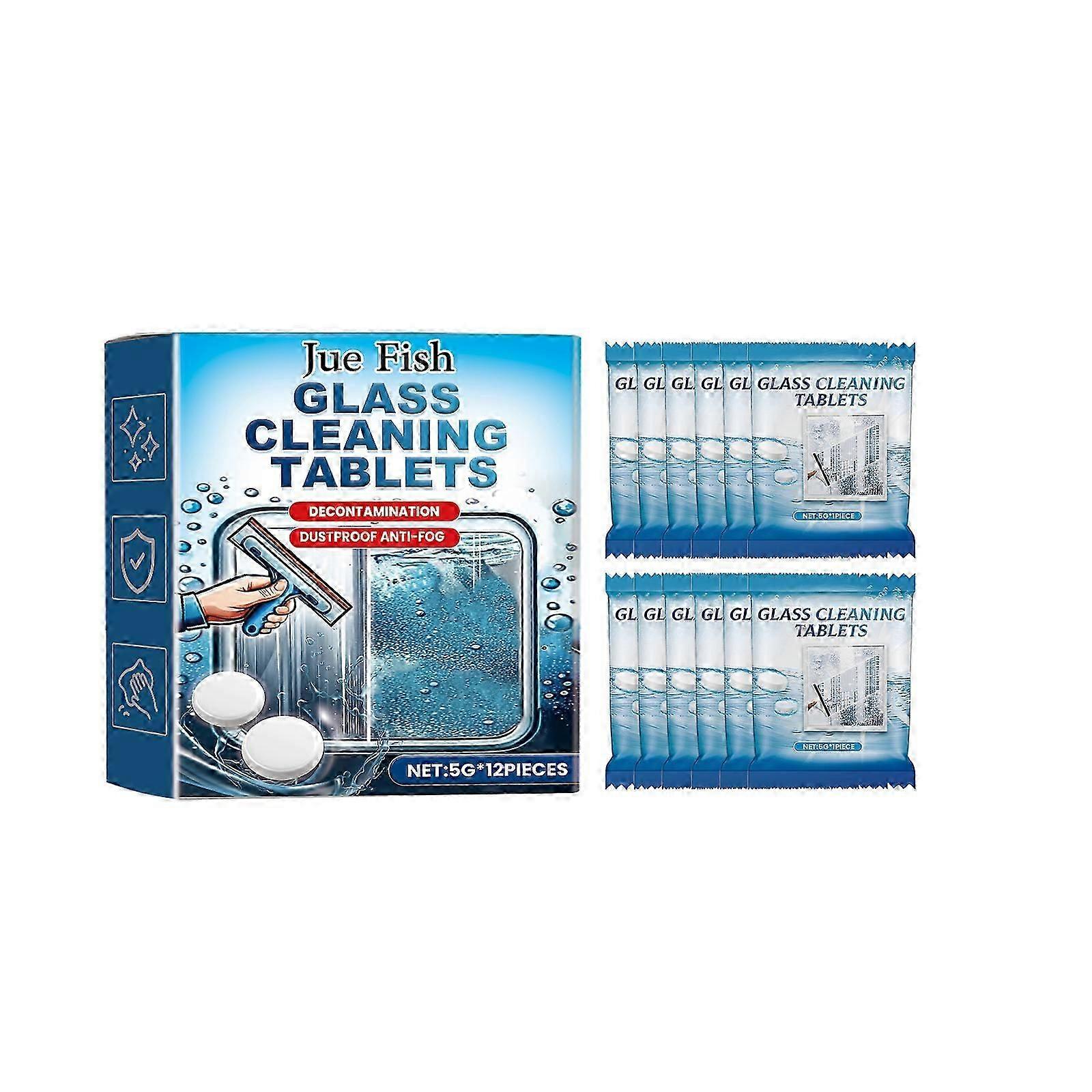 effervescent glass cleaning tablets effectively tackle stubborn stains on windows and mirrors