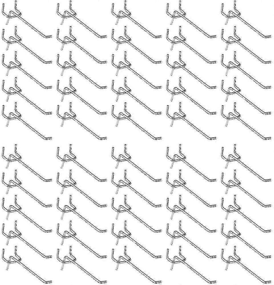 50 γάντζοι Pegboard τεμ, γάντζοι ραφιών τοίχων για τους γάντζους ραφιών καταστημάτων γκαράζ επίδειξης Κρεμάστρα τοίχων κρεμάστρων Nxn