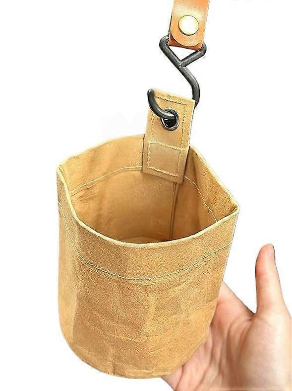 Car Air Vent Organizer and Cup Holder with Rotatable Buckle, Washable Kraft Paper, Clutter Storage