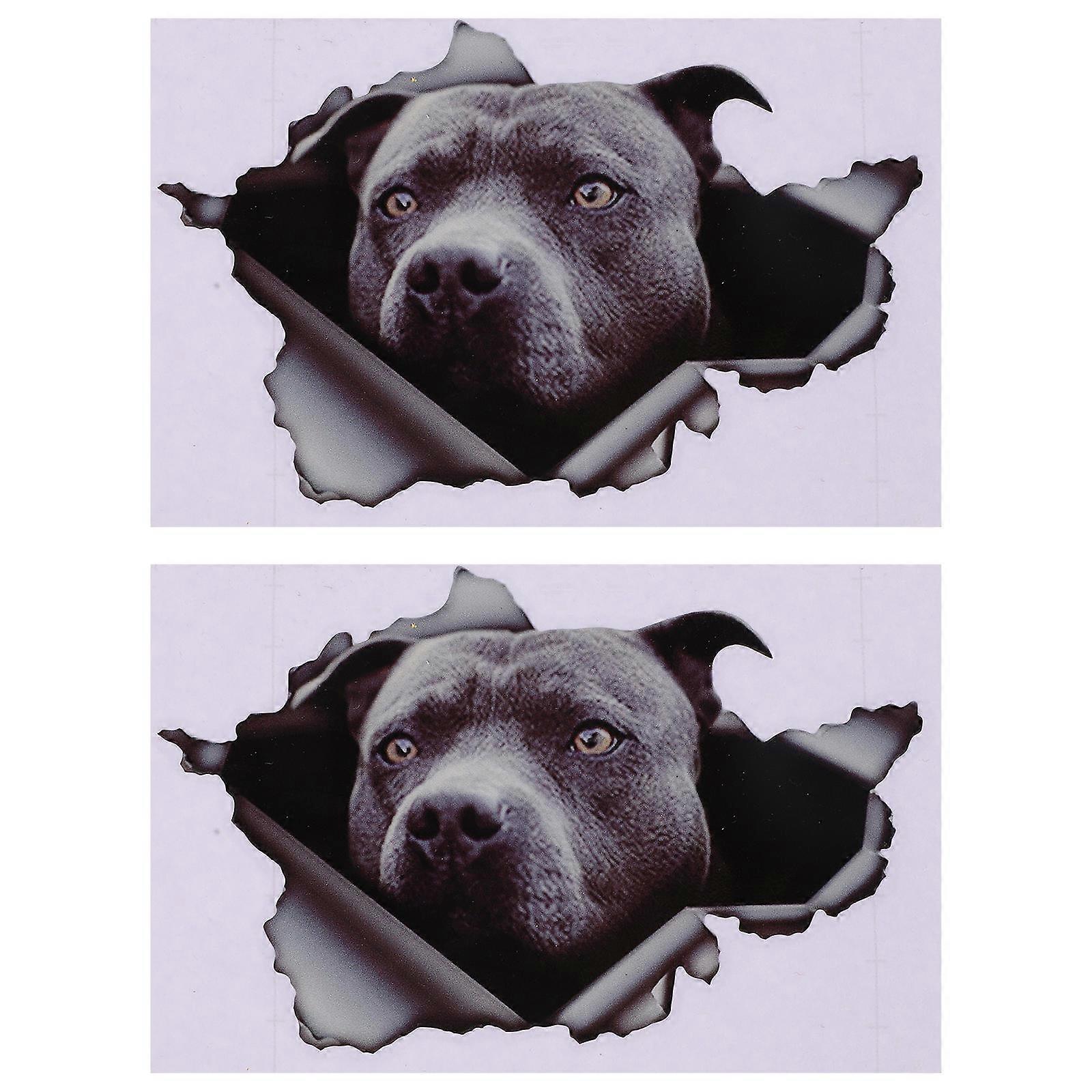 Dog Pattern Car Stickers for Decoration 2Pcs Delicate 3D Dog Pattern Decals