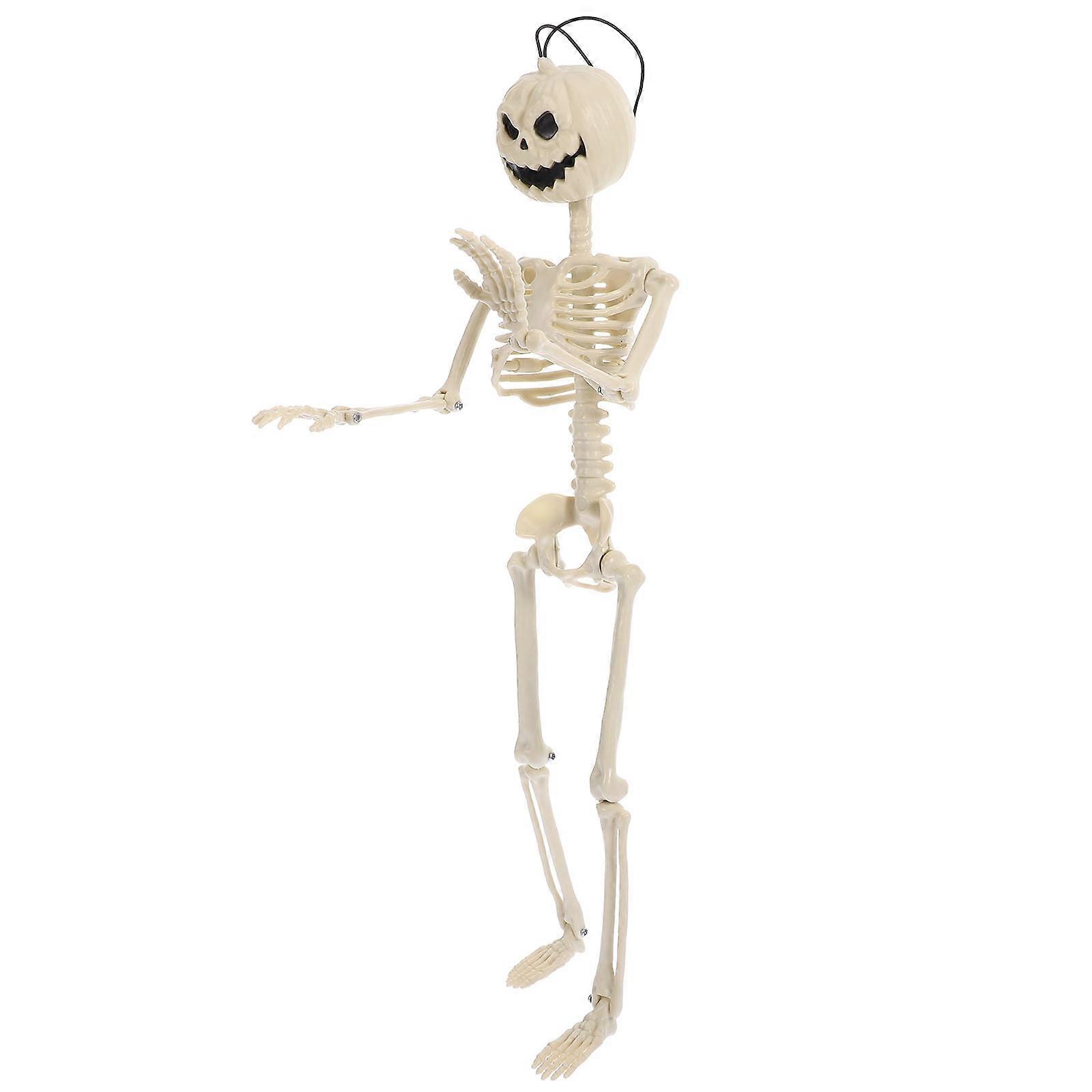 Pumpkin Head Skeleton Halloween Skeleton Decor for Decoration