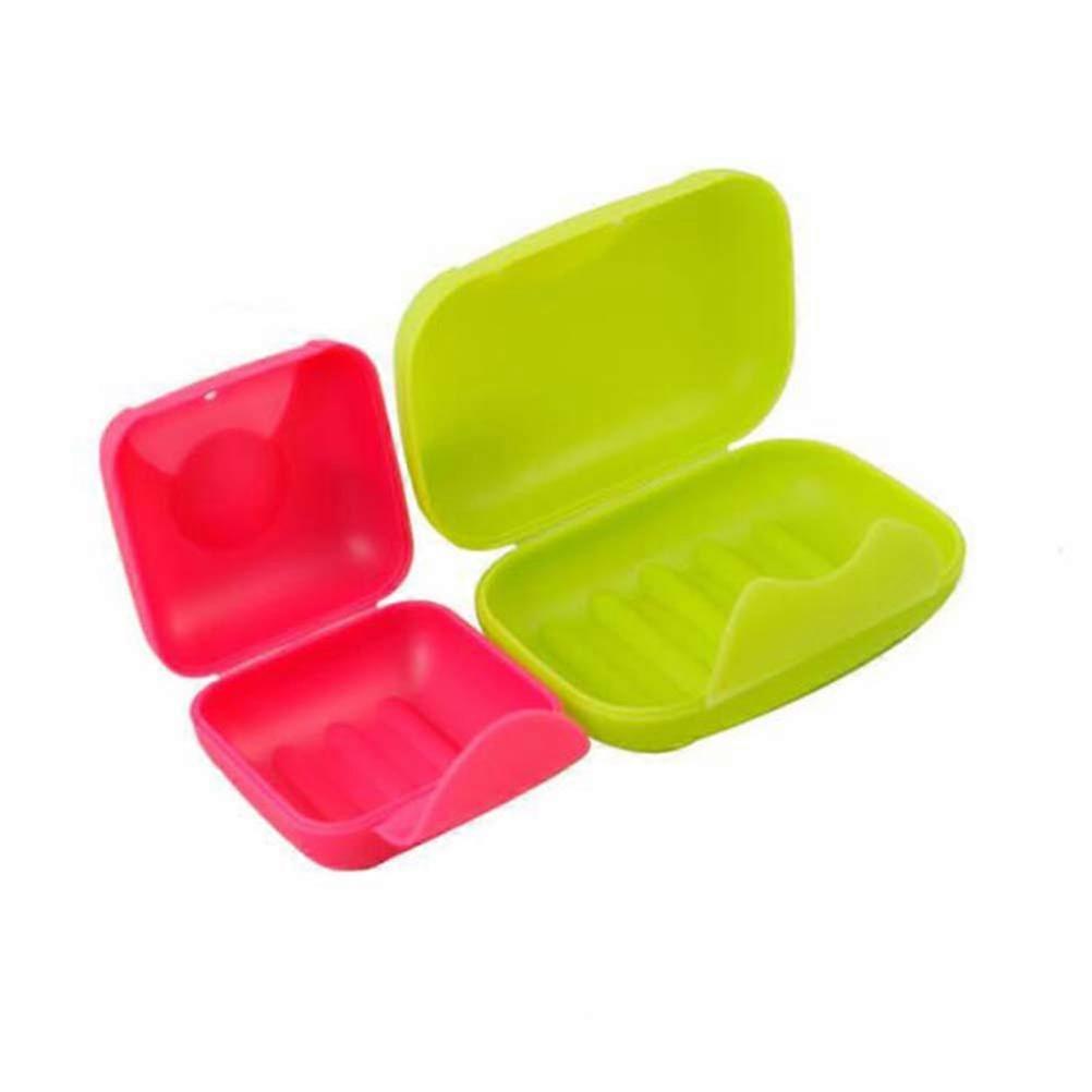 Portable Soap Box Soap Dish for Storage 4Pcs Creative Holder Container