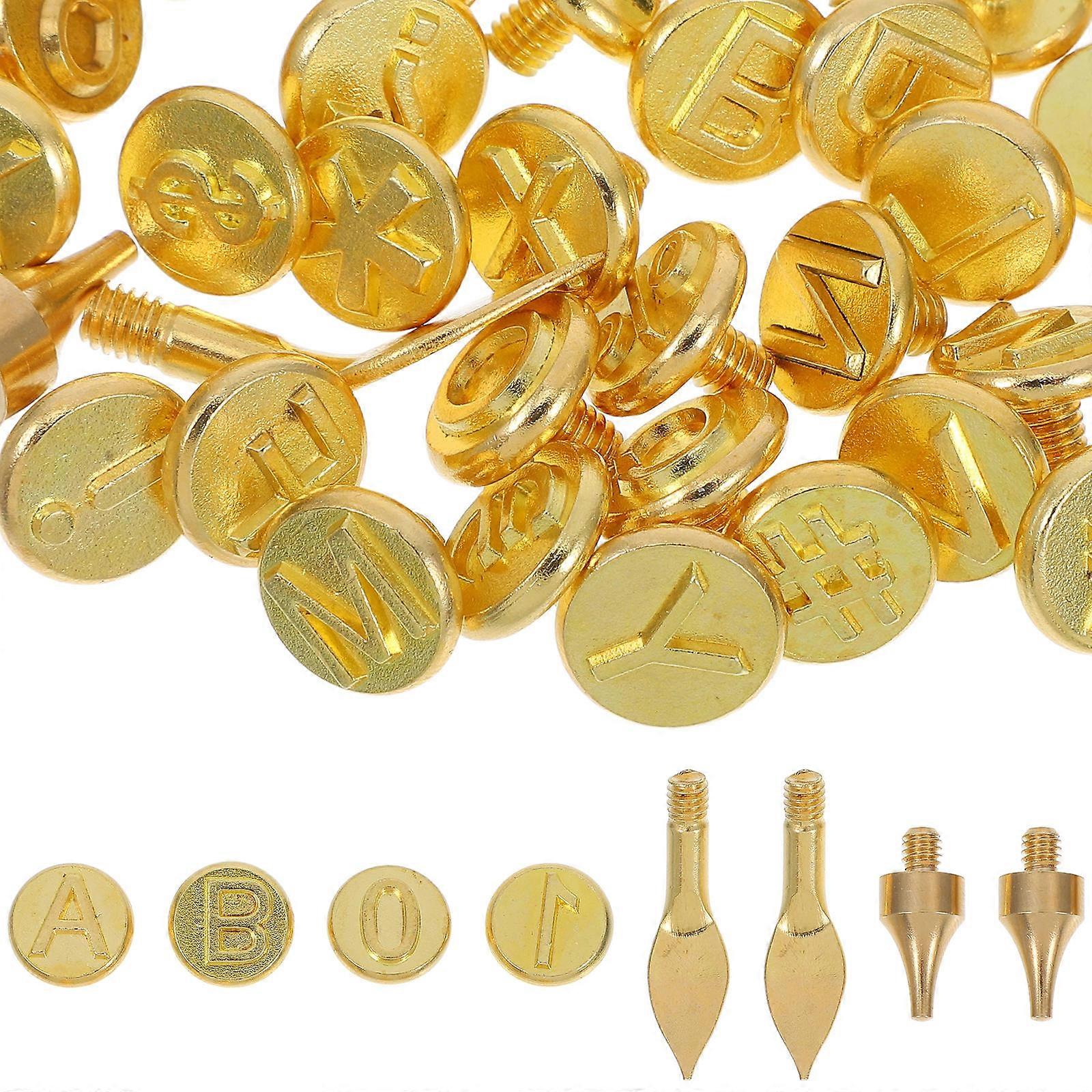 Woods Burner Tool Brass Tips for Creative Craft 56Pcs Set