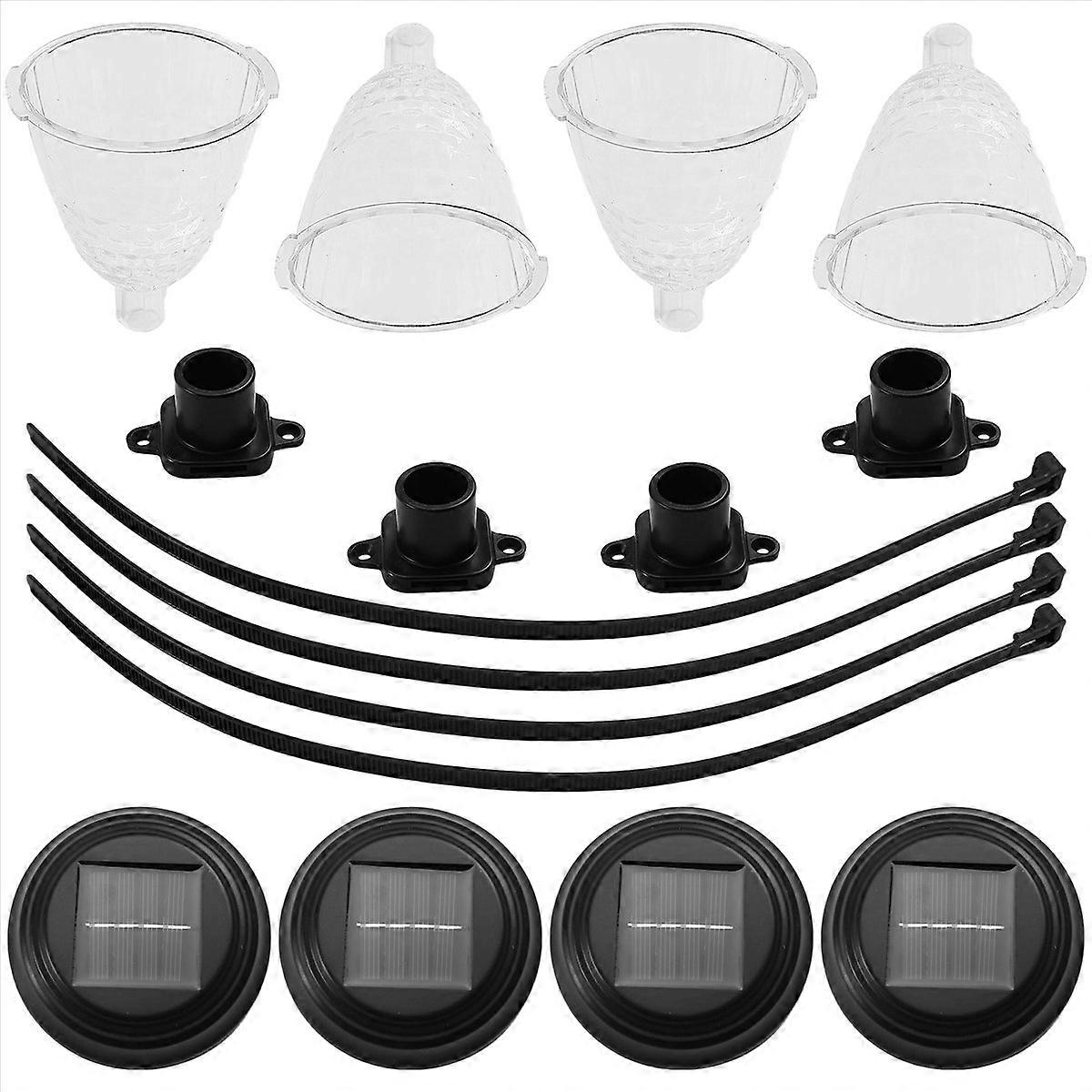 4 Pack Solar Pool Lights for Framed Above Ground Pools, Outdoor