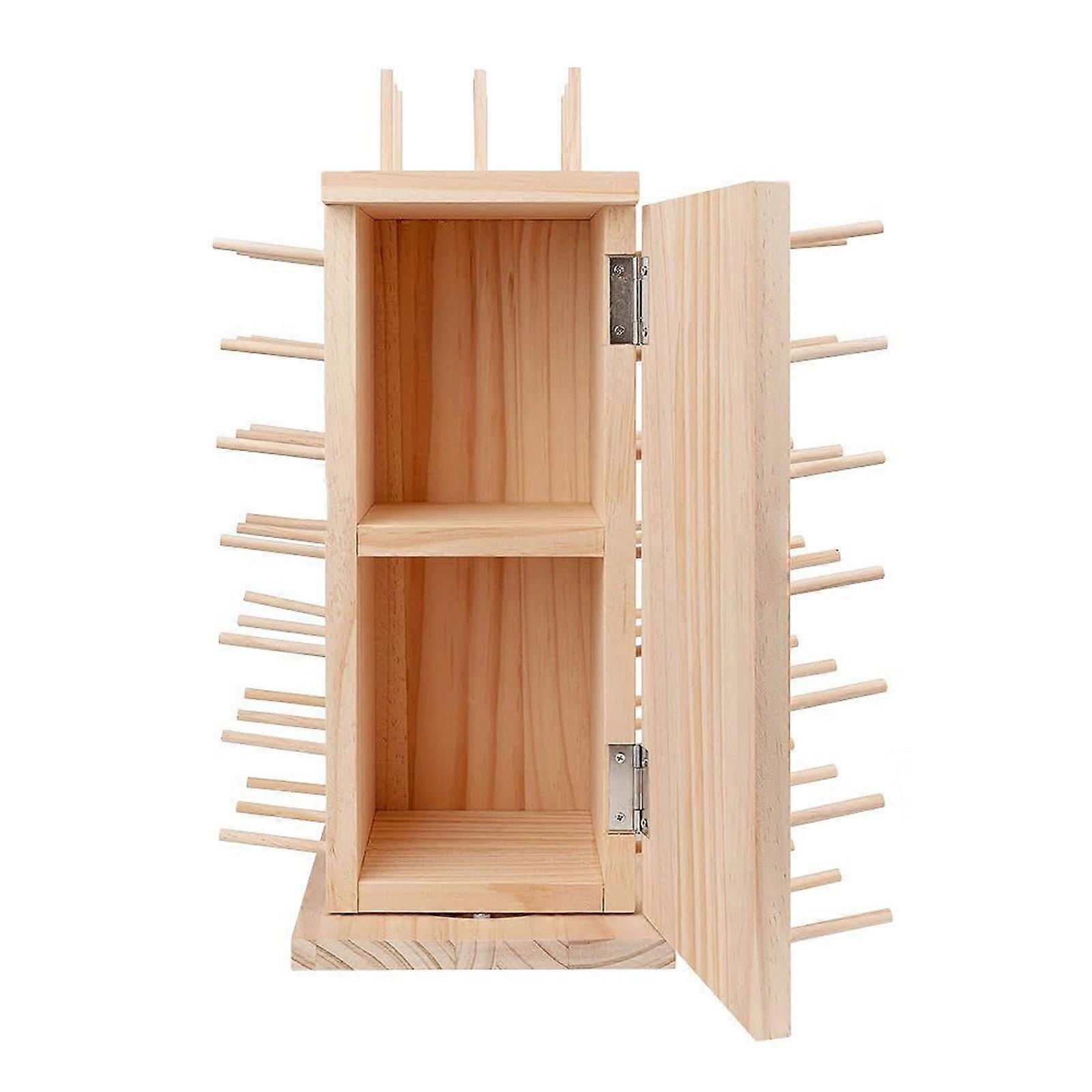 84 Spools Wood Thread Rack for Embroidery Quilting and Sewing Thread Multicolor