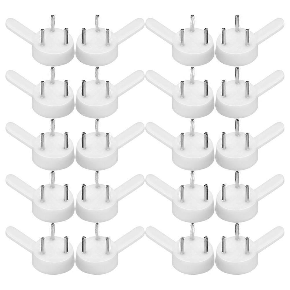 50Pcs Plastic Picture Frame Hangers for Wall Mount White Non-Mark Hooks