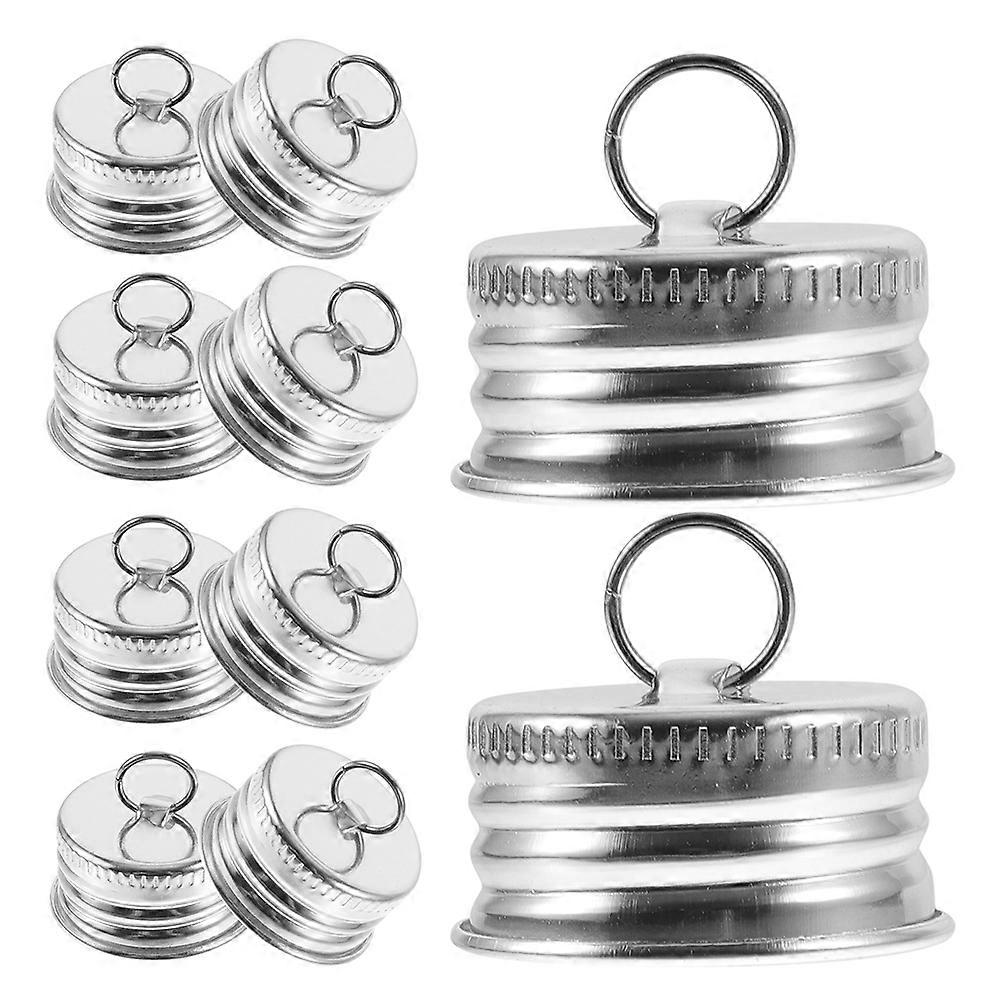 Electroplated Silver Aluminum Screw Caps for Lamp Covers 12Pcs Pack