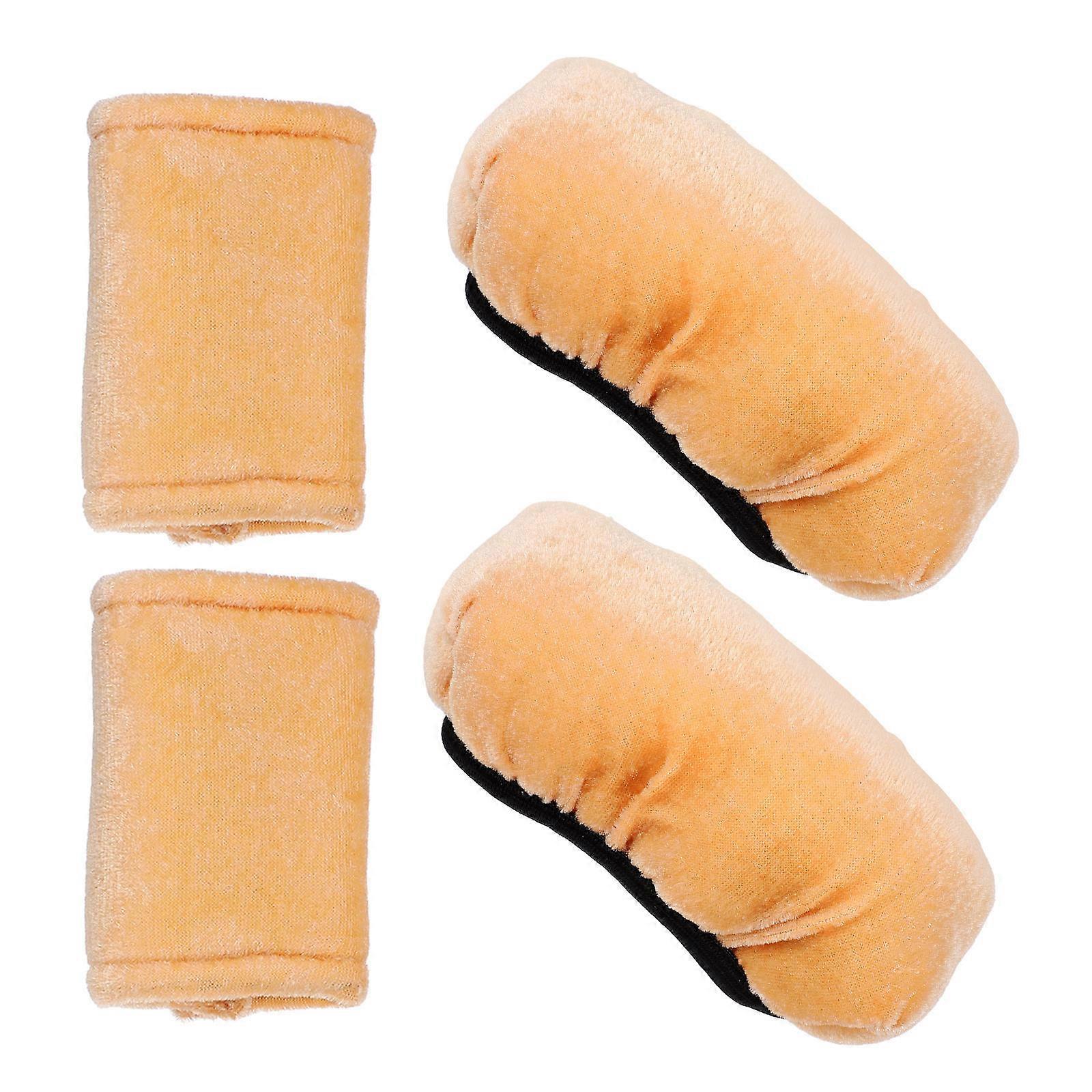 Light Brown Crutch Underarm Cushion for Support Featuring 1Set Crutch Covers