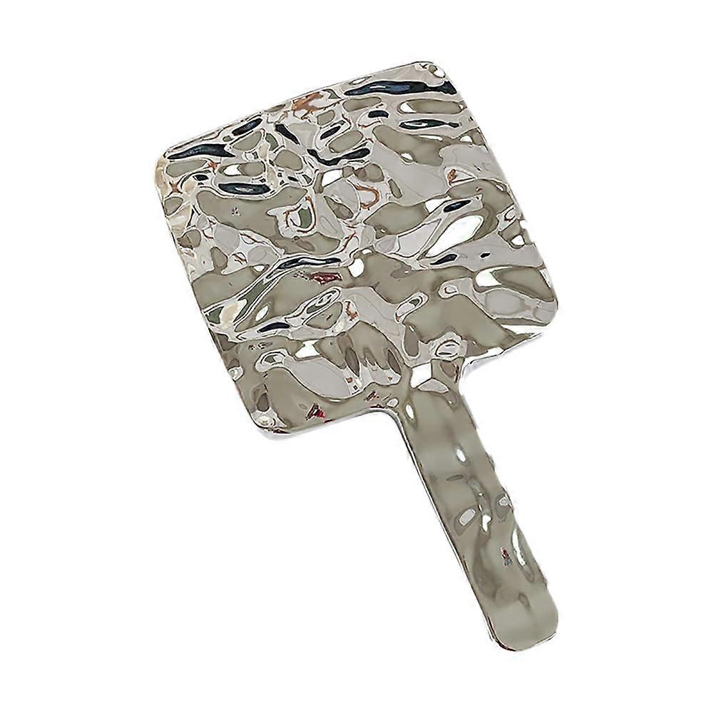 Handheld Makeup Mirror with Handle, Clear Reflection, Square and Round Travel Cosmetic Mirror for Women