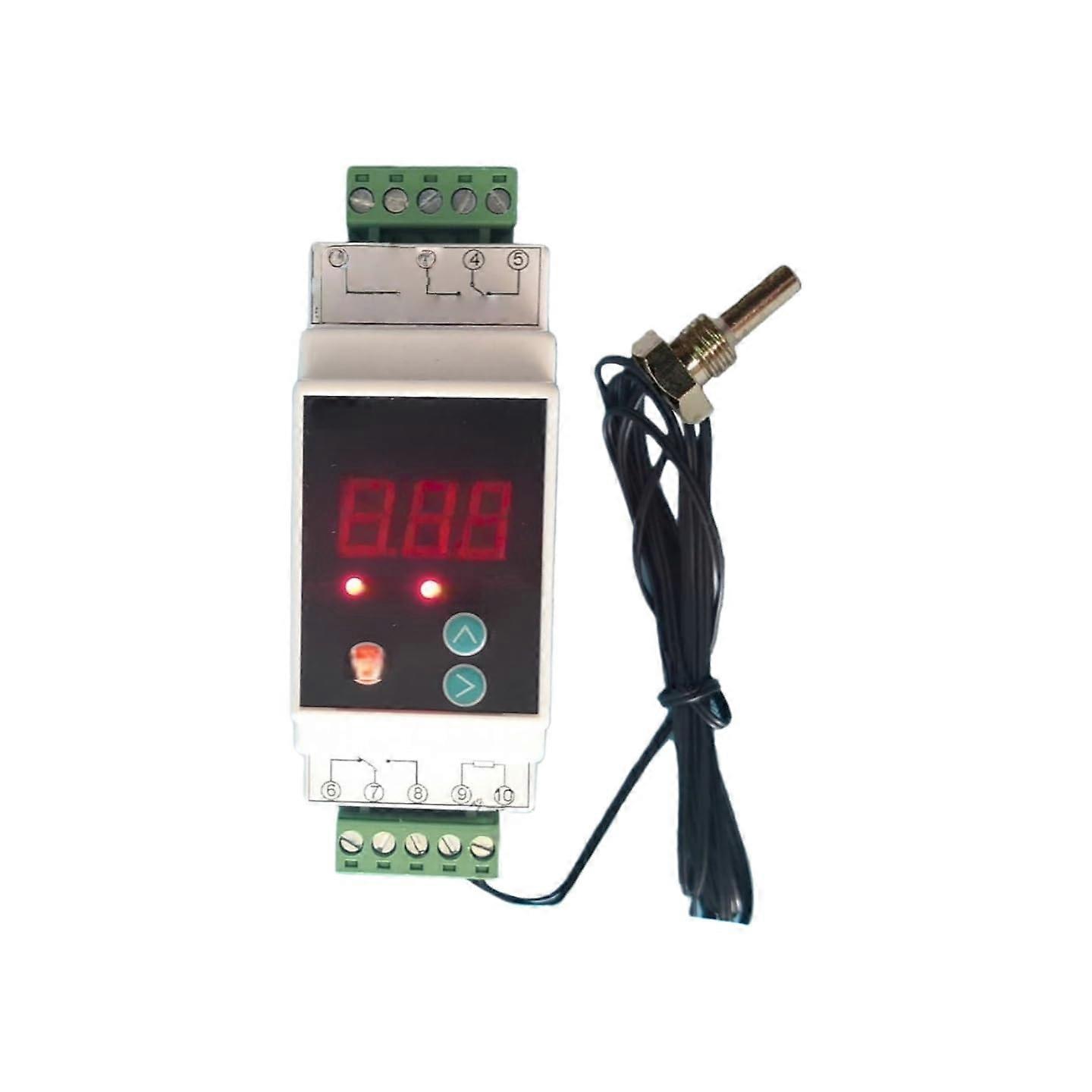 DIN Rail Mounted Cabinet Thermostat Dual Mode Temperature Control for Cooling and Heating