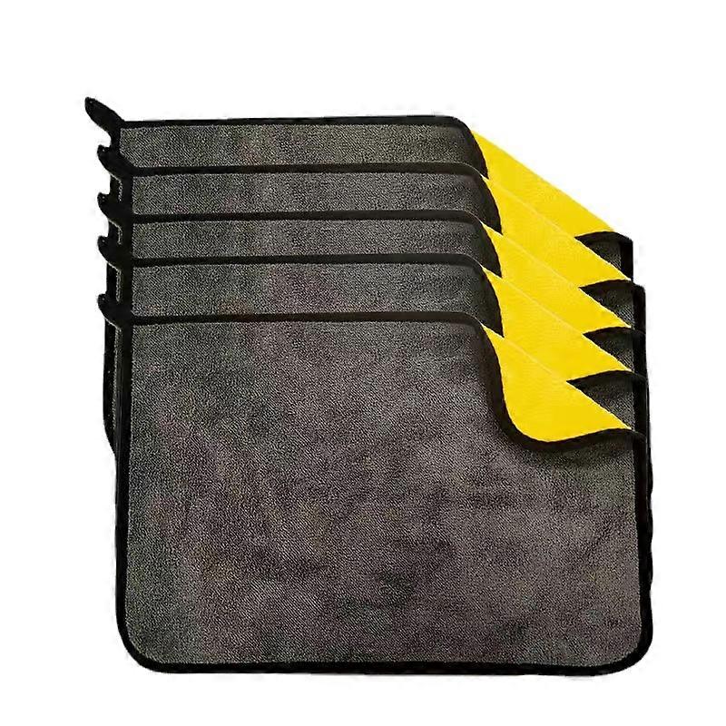 Serviettes en microfibre de qualit�� sup��rieure, 5 pi��ces, pour lavage de voiture et cuisine, chiffons Extra doux et �� s��chage rapide