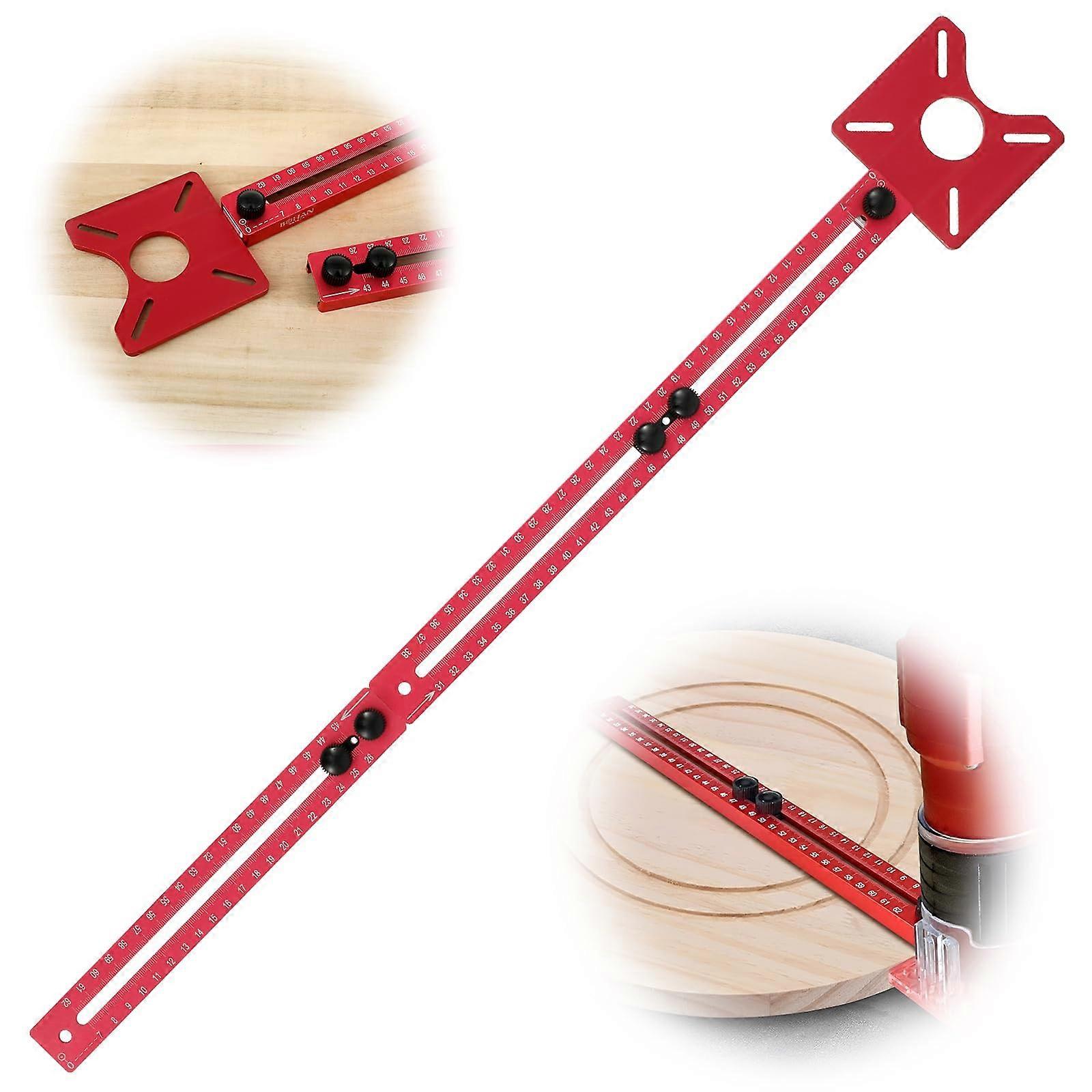 Router Circle Cutting Jig Aluminum Alloy Adjustable Router Groove Bracket for Woodworking