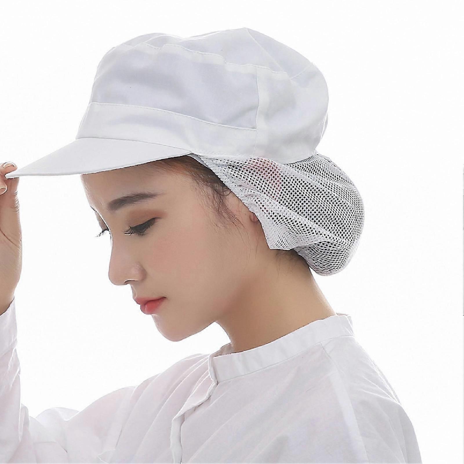 Chef Hat Solid Color Skin-friendly Cotton Mesh Catering Waiter Kitchen Cap For Cooking