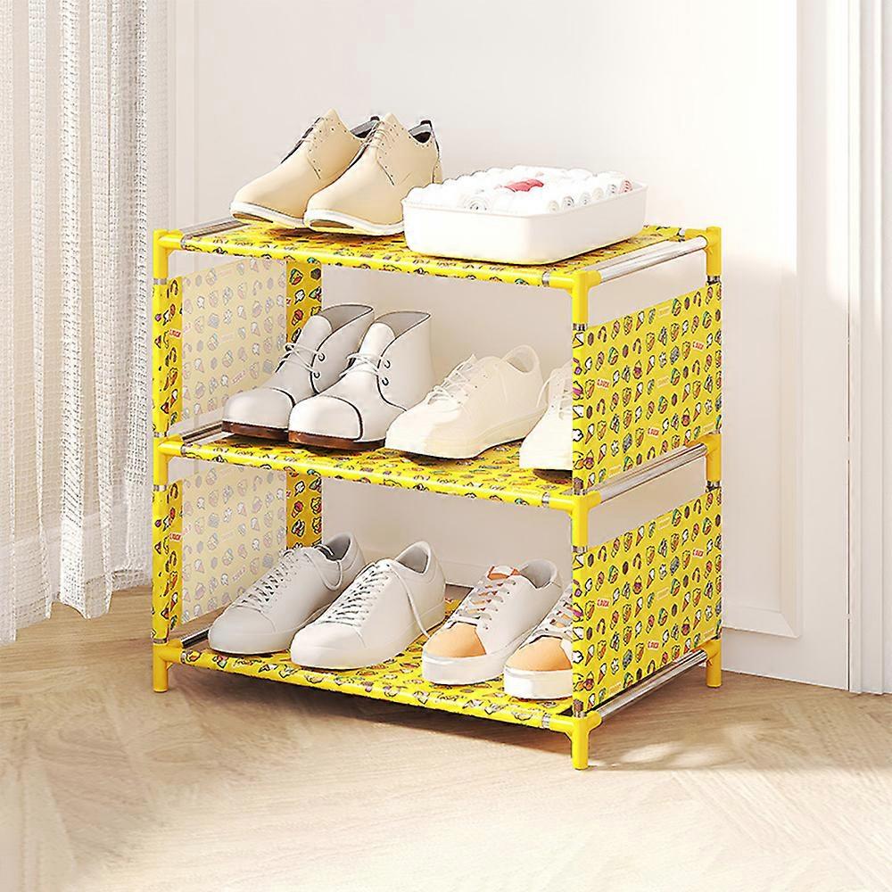 G.DUCK Small Yellow Duck Multi-Layer Shoe Rack Fabric Shoe Cabinet Dustproof Shoe Rack Storage Shelf