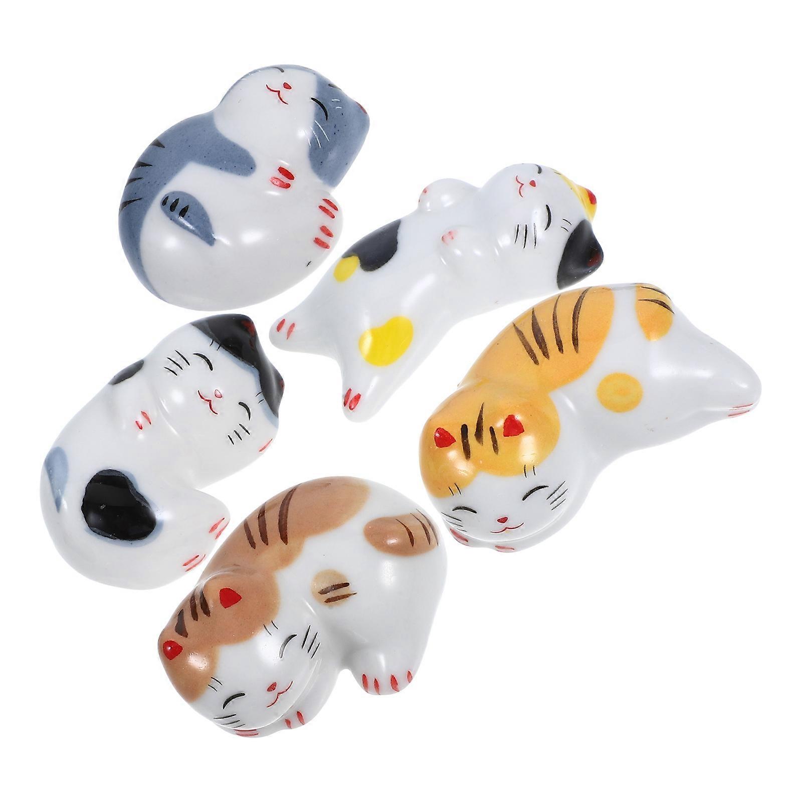 Cute Chopstick Rests Yellow Color Office Use 5Pcs