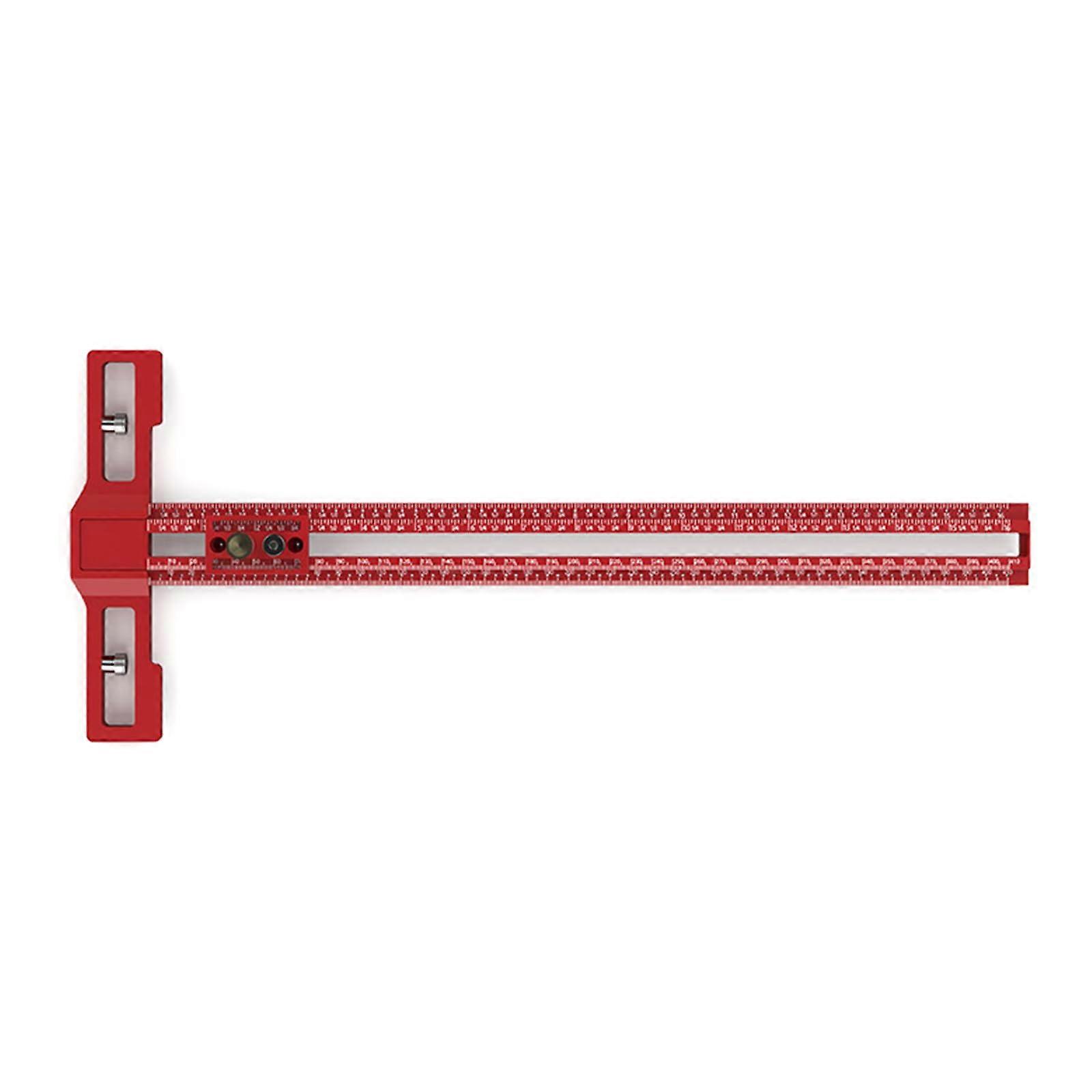 Carpenter Scribing Ruler with Adjustable Length and 360° Marking Precision for Woodworking