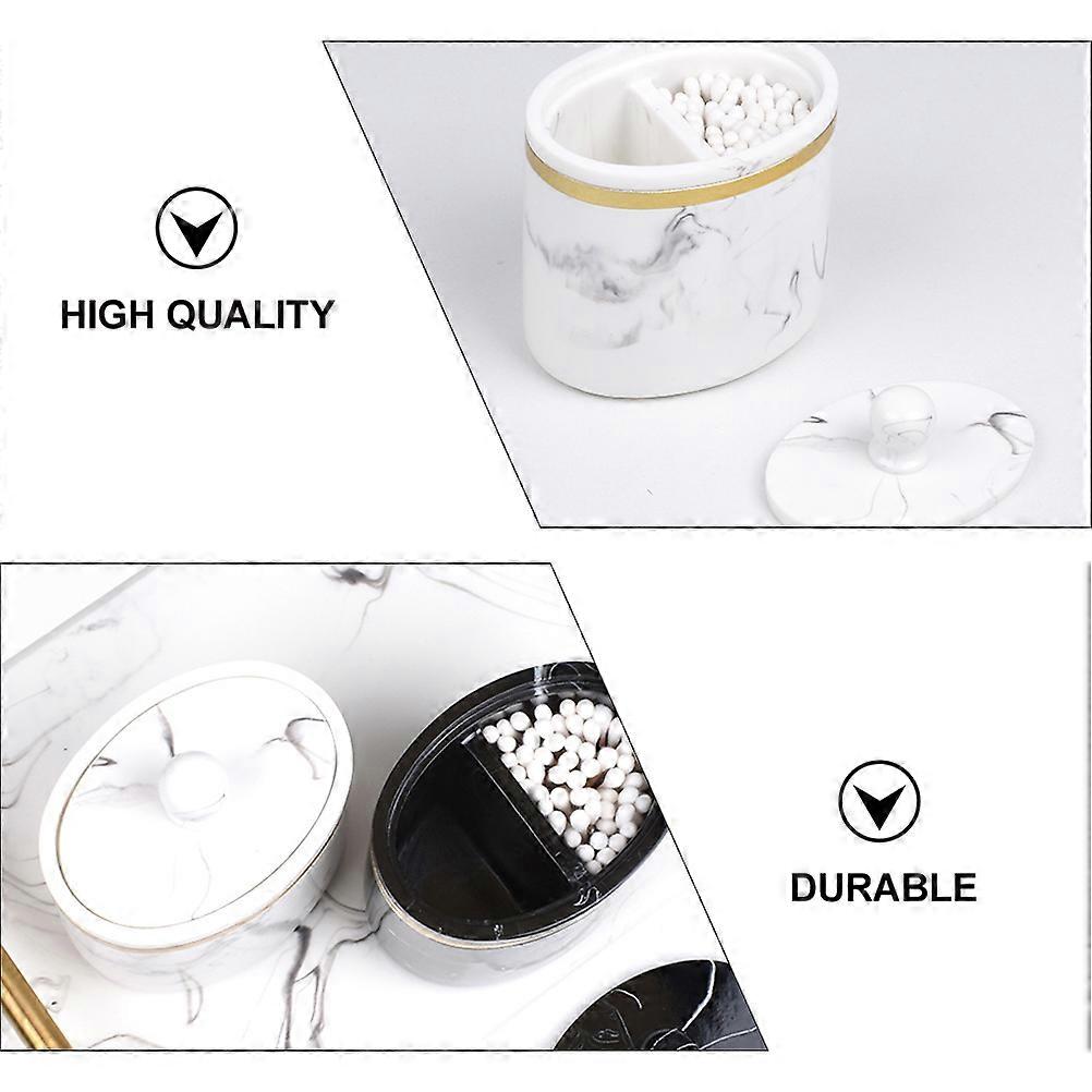 Toothpick Storage Box Marble Pattern for Storage Use 1Pcs Resin