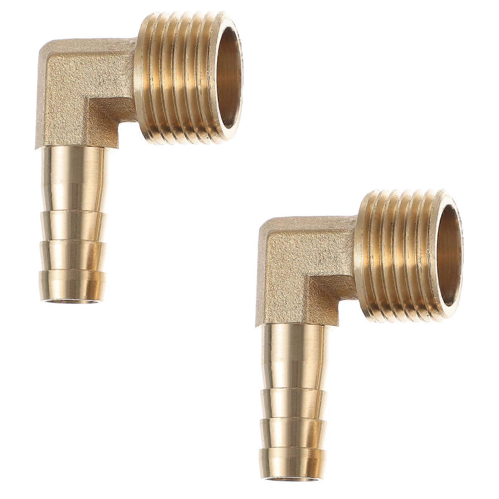Brass 90 Degree Elbow Water Pipe Adapter for Home 2Pcs