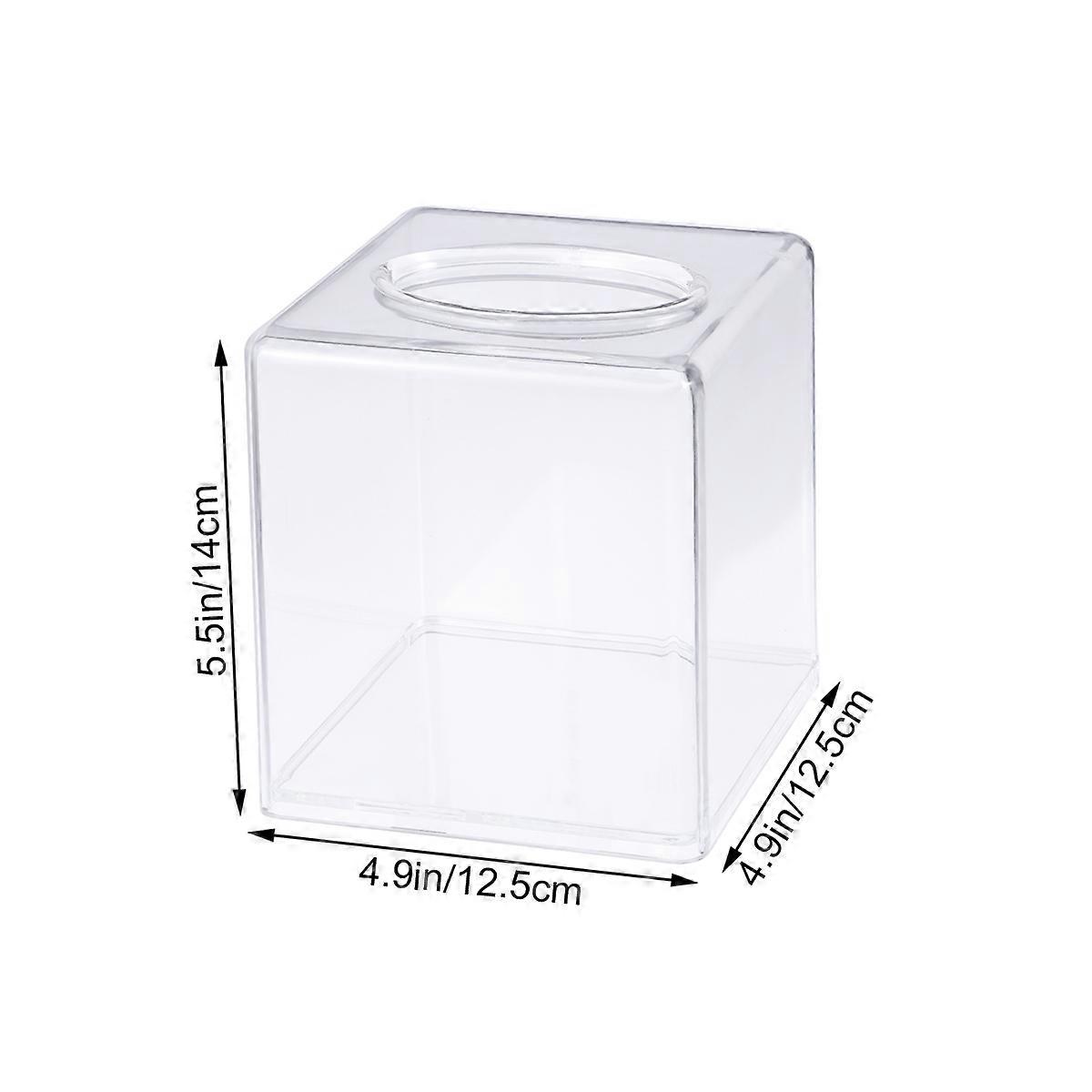 Tissue Paper Box Transparent Acrylic Square Holder for Storage