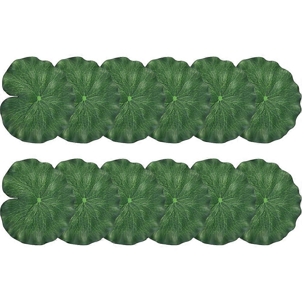 Artificial Lotus Leaves Simulation Leaf for Decor 12Pcs Pond Floating Decoration