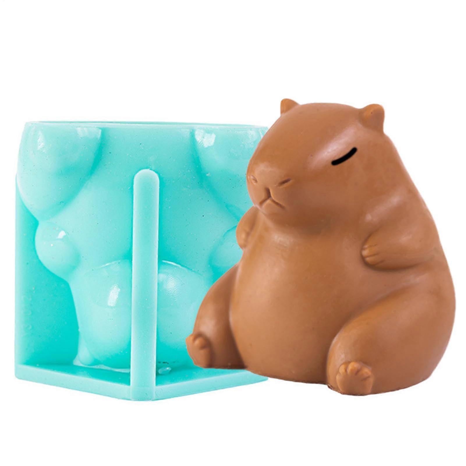 3D Capybara Silicone Mold for Cake Chocolate Ice Cube Desserts, NonStick Flexible Bakeware