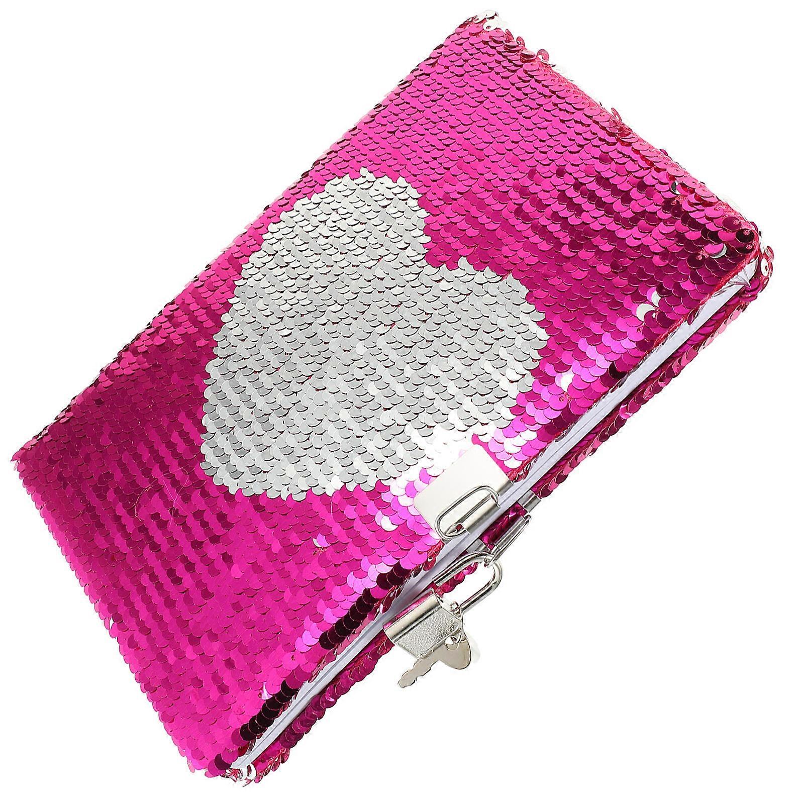 Sequin Notebook Reversible Sequin Notebook for Office Rosy Color