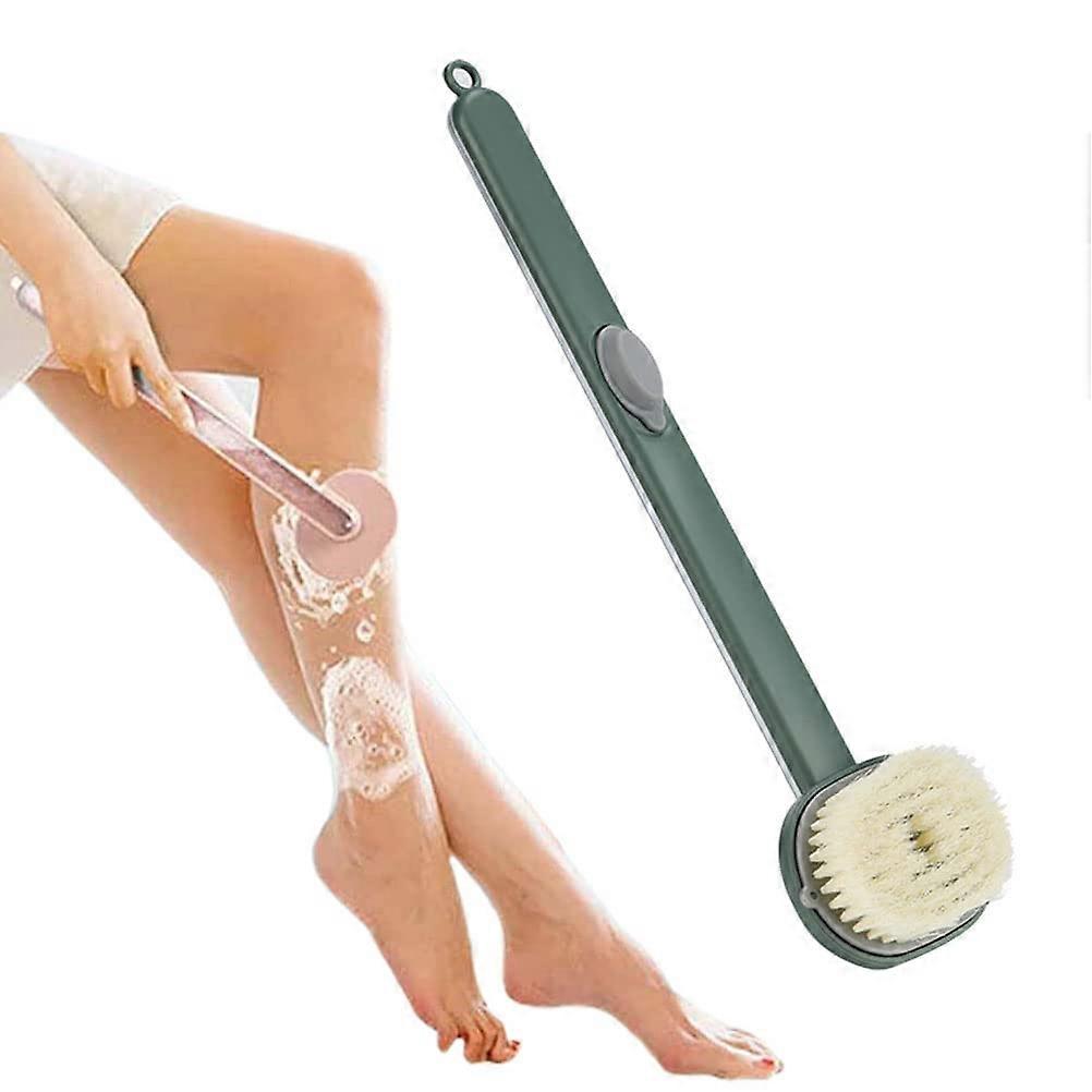 Back Scrubber for Shower with Soap Dispensing Long Handle Bath Brush for Deep Exfoliating and Cleansing