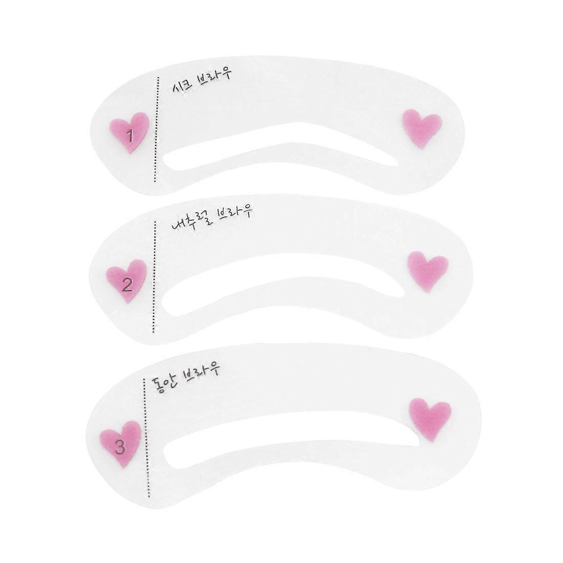 3 Style Reusable Eyebrow Stencil Symmetrical Shaping and Grooming Template Durable Washable