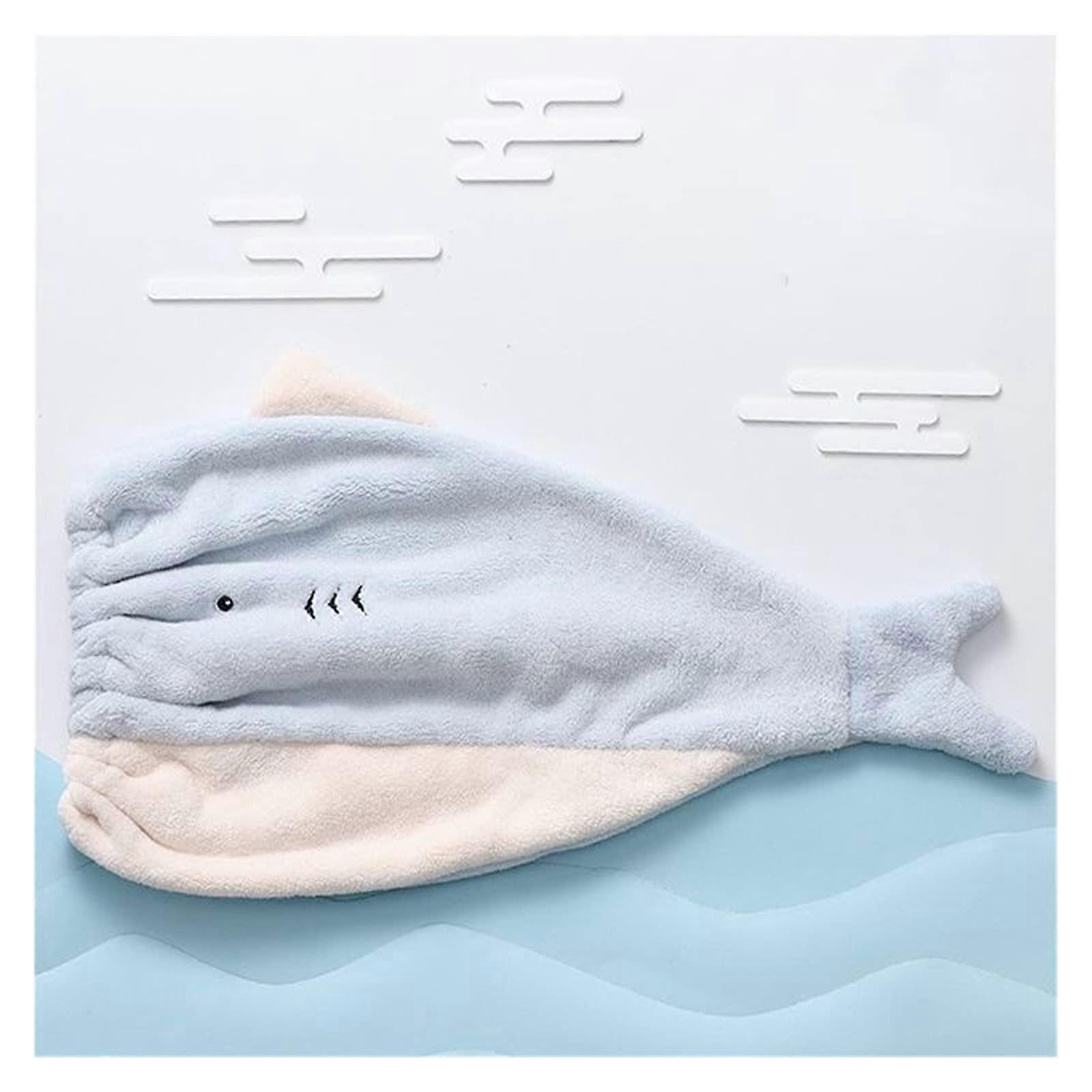 Hair Drying Towel Black Microfiber Quick Dry Wrap Cap with Secure Button Strap for All Hair Types