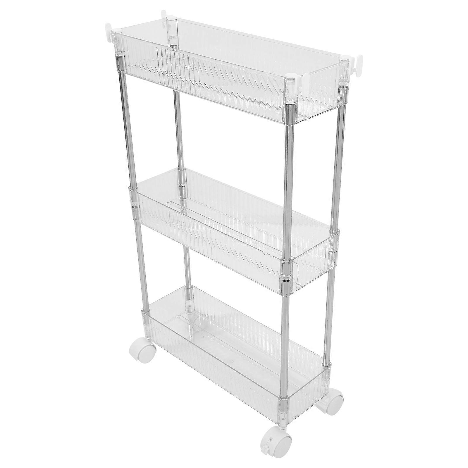 Multi Tier Rolling Cart Bathroom Storage Trolley for Storage Use