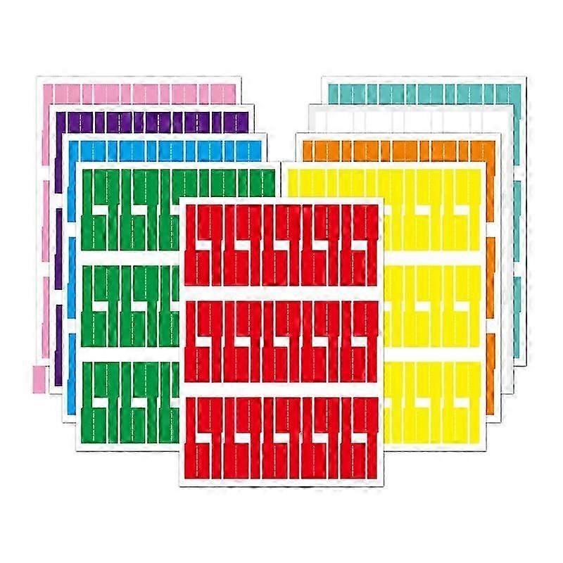 16 Sheets Wire Label Cable Tag Stickers 8 Colors Self-adhesive Cable