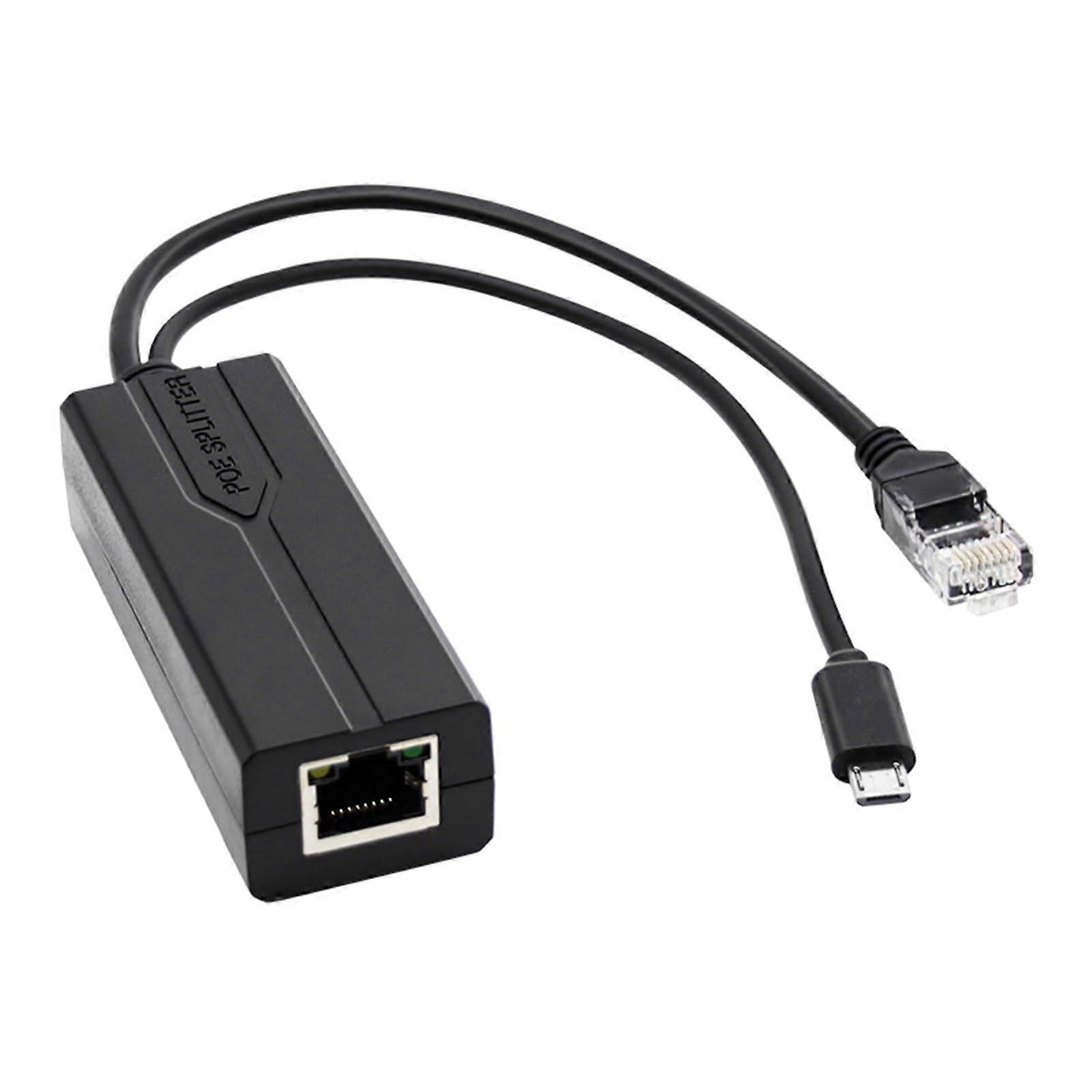 POE USB Splitter 48V to 5V Power Converter  Efficiency Stable Output for Security Cameras