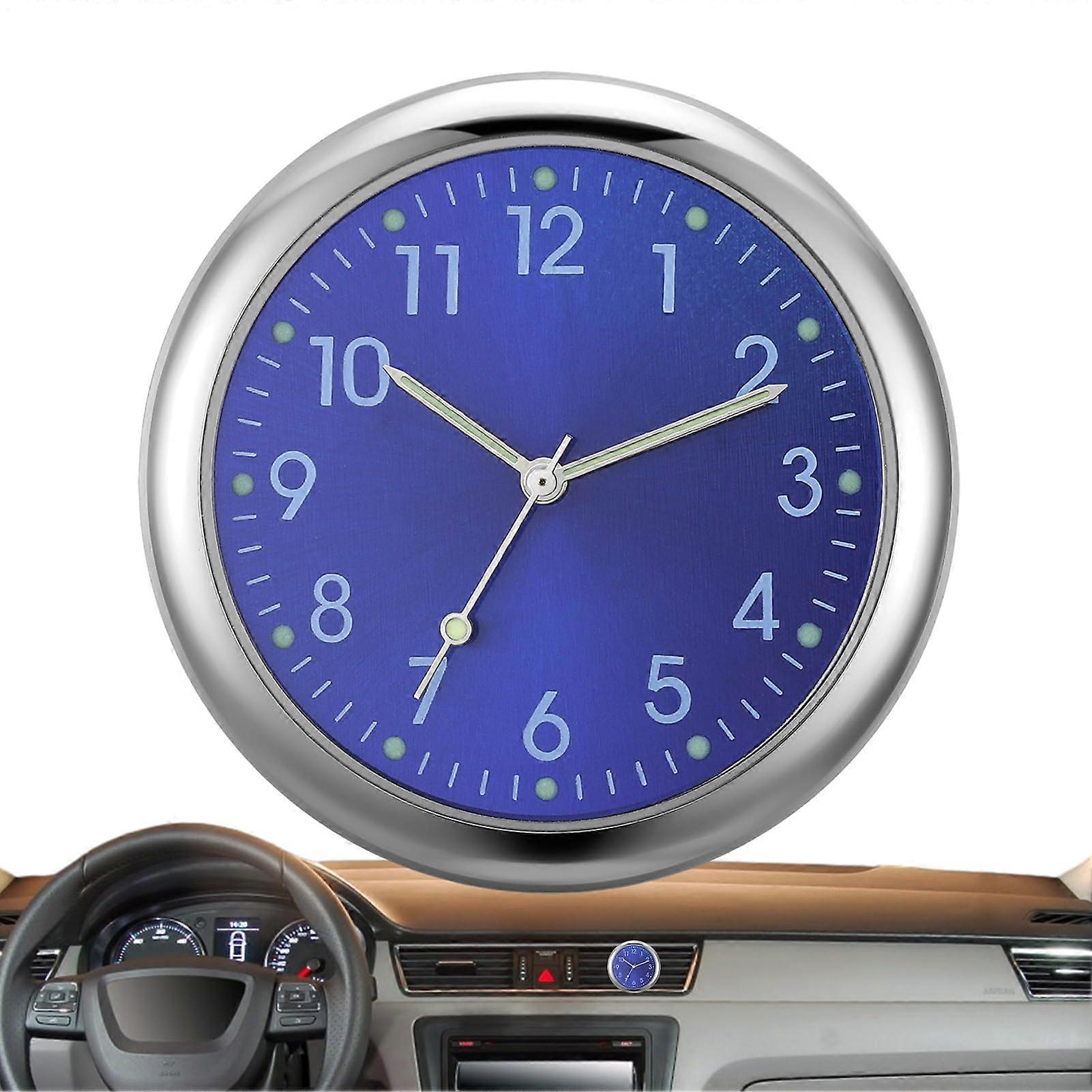 Car Dashboard Clock with Luminous Night Display, Easy Sticker Mounting, Elegant Zinc Alloy