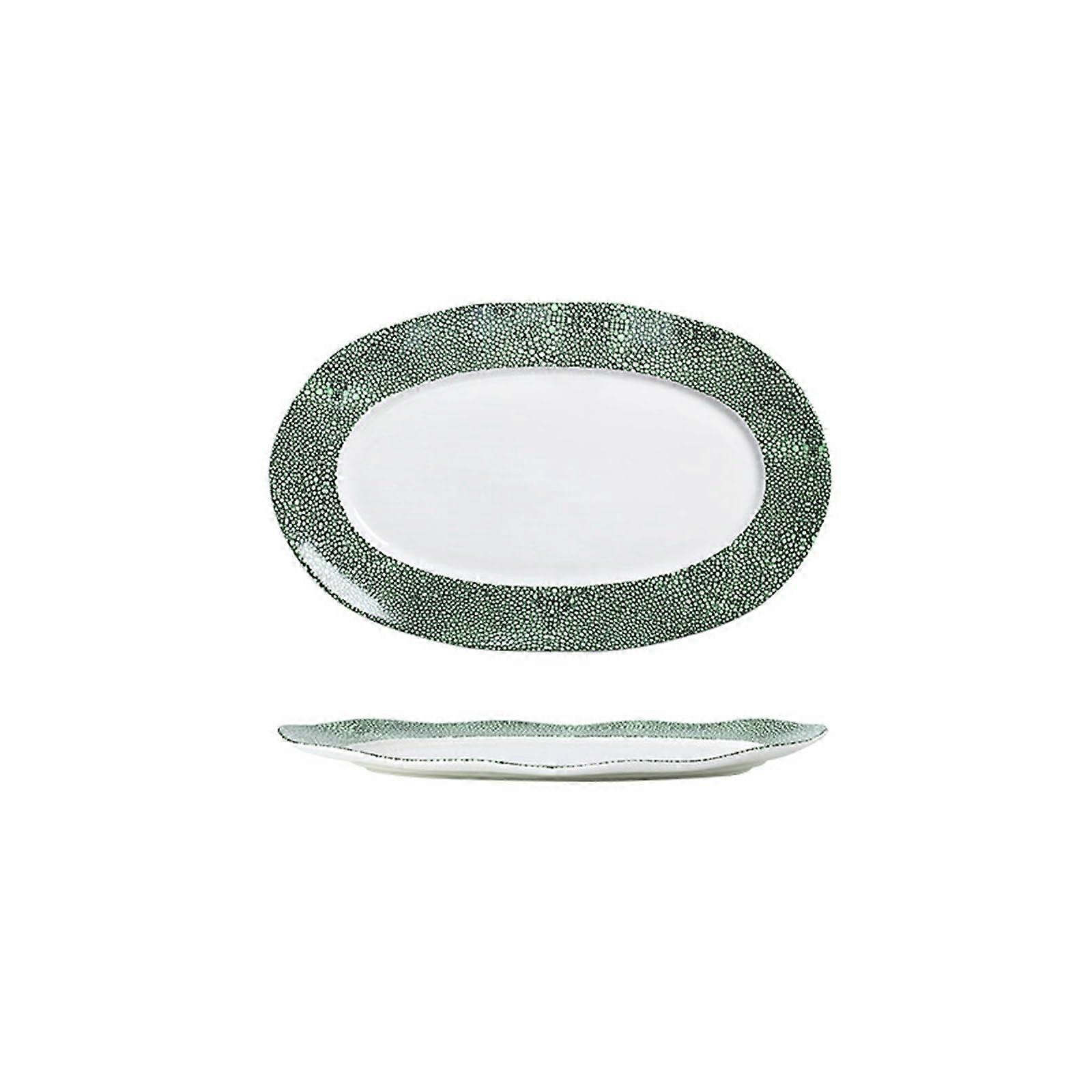 Large Ceramic Fish Serving Platter 16 Inch Microwave Dishwasher Safe Elegant Dinnerware